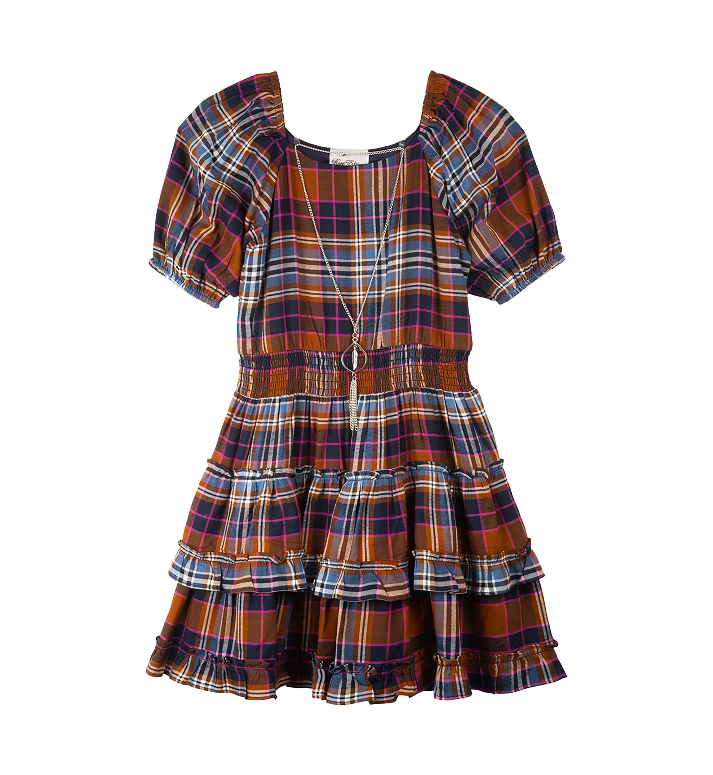 Girls 7-16 Woven Plaid Dress