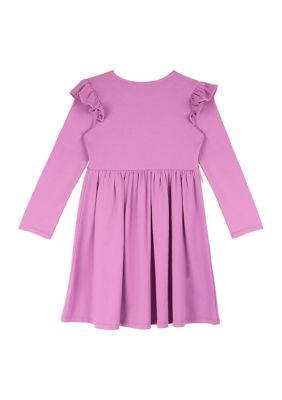 Girls 7-16 Knit Ruffle Dress