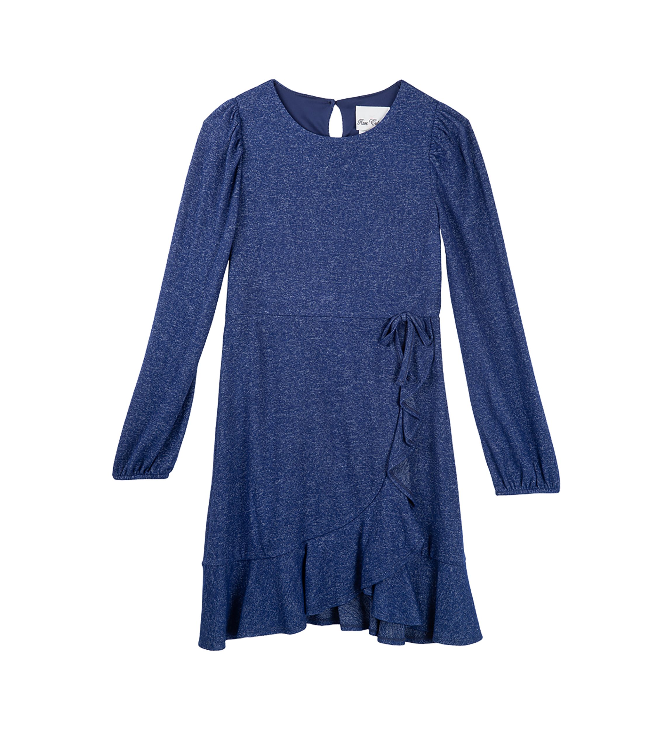 Girls 7-16 Brushed Hacci Wrap Dress