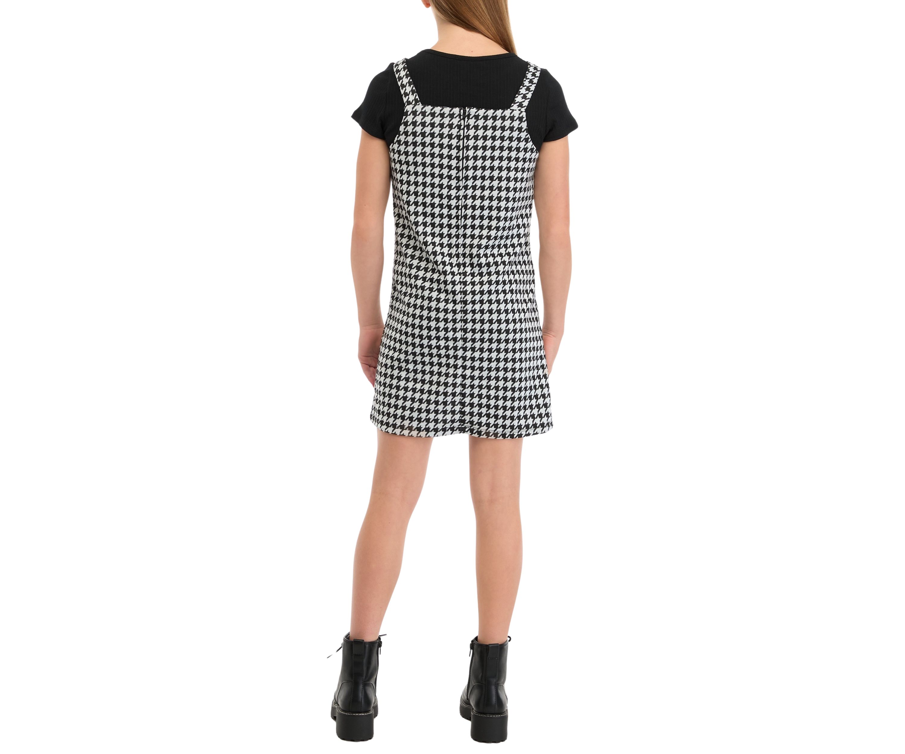 Girls 7-16 Double Knit Jumper with Patches and T-Shirt 