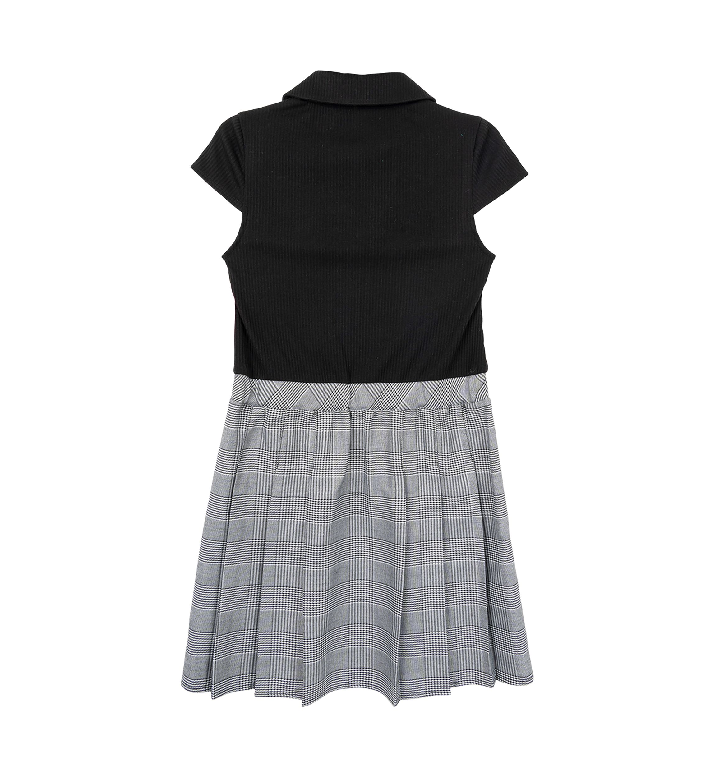 Girls 7-16 Collared Bodice to Plaid Skirt