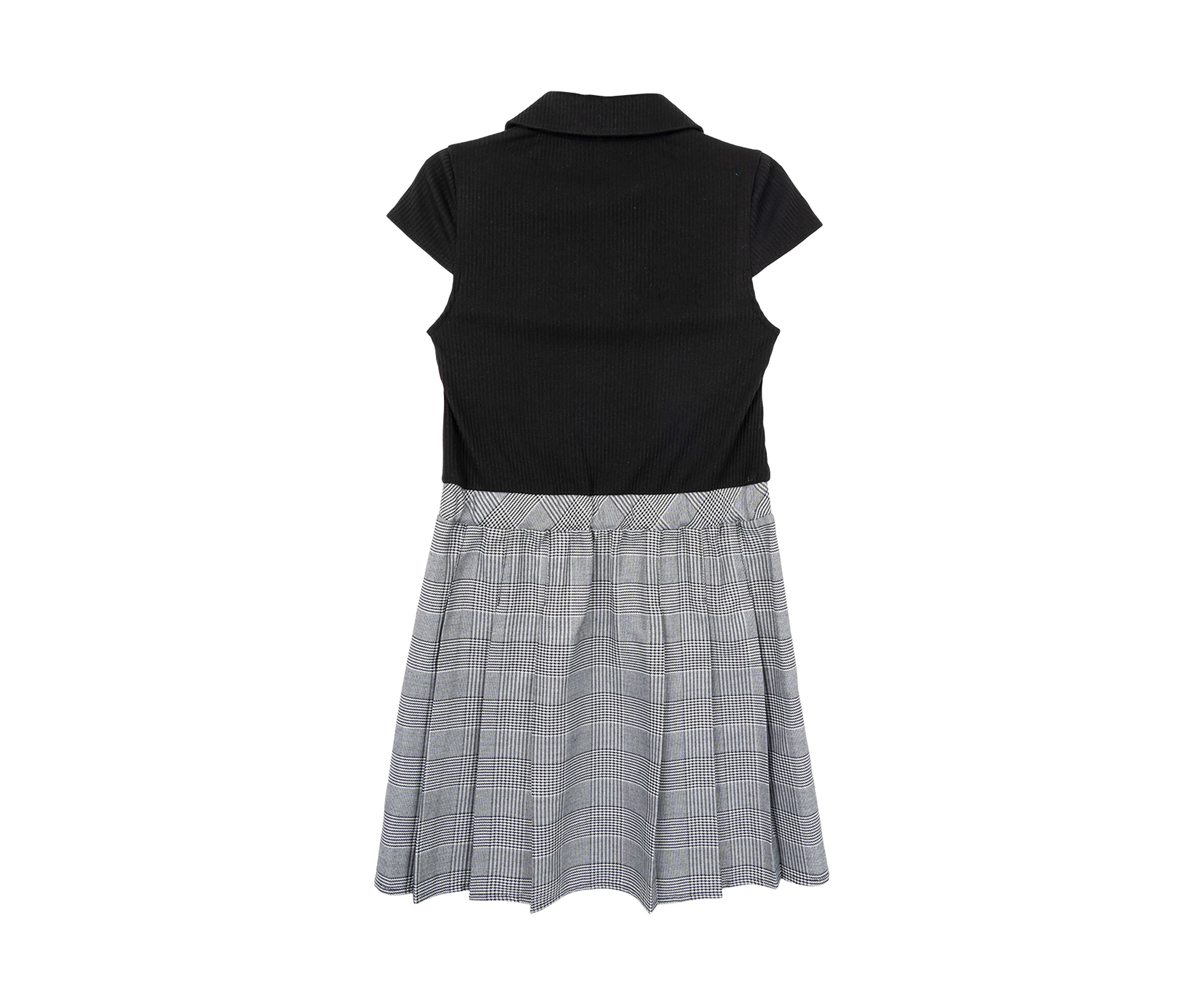Girls 7-16 Collared Bodice to Plaid Skirt