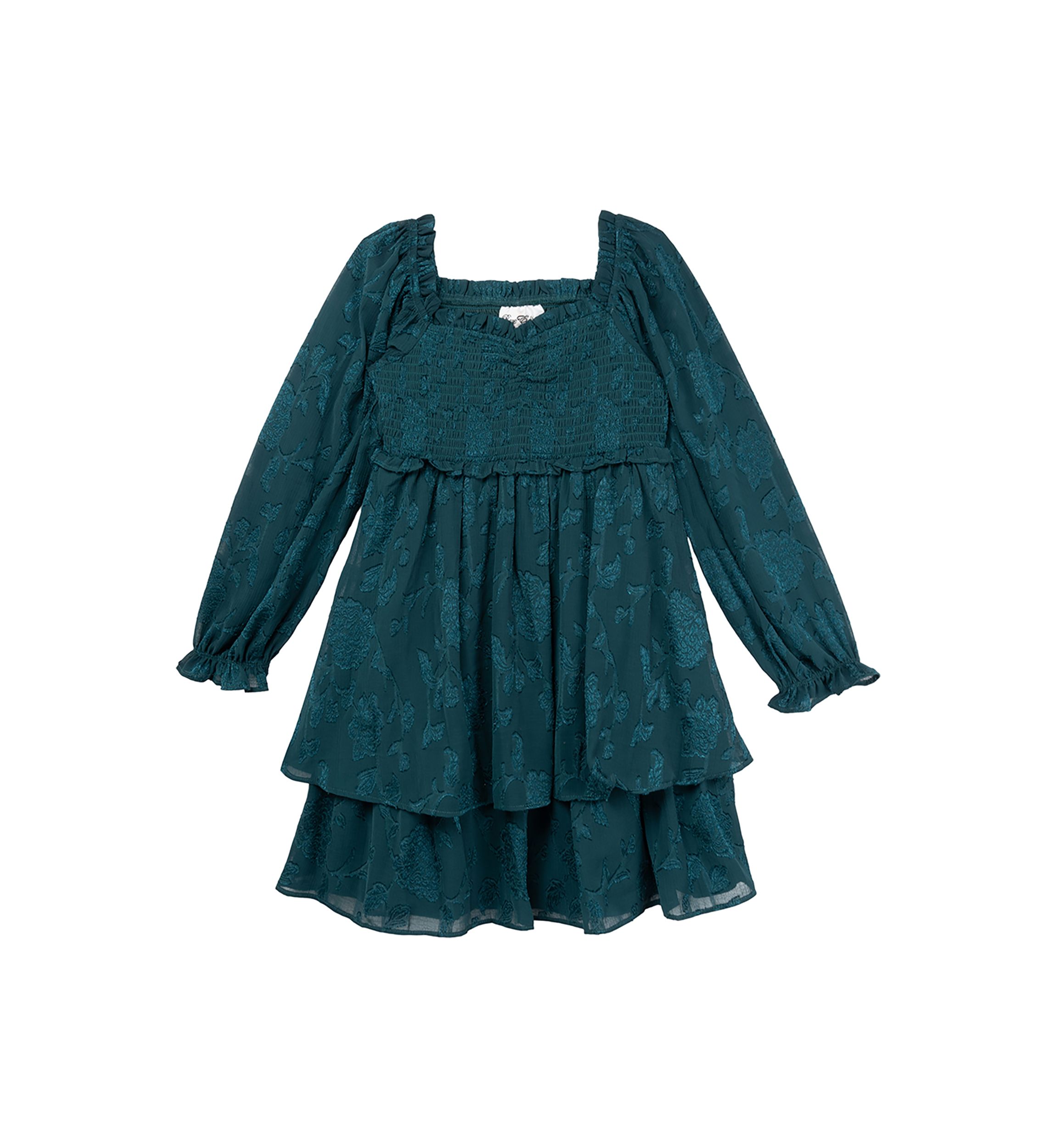 Girls 7-16 Textured Burnout Chiffon Dress