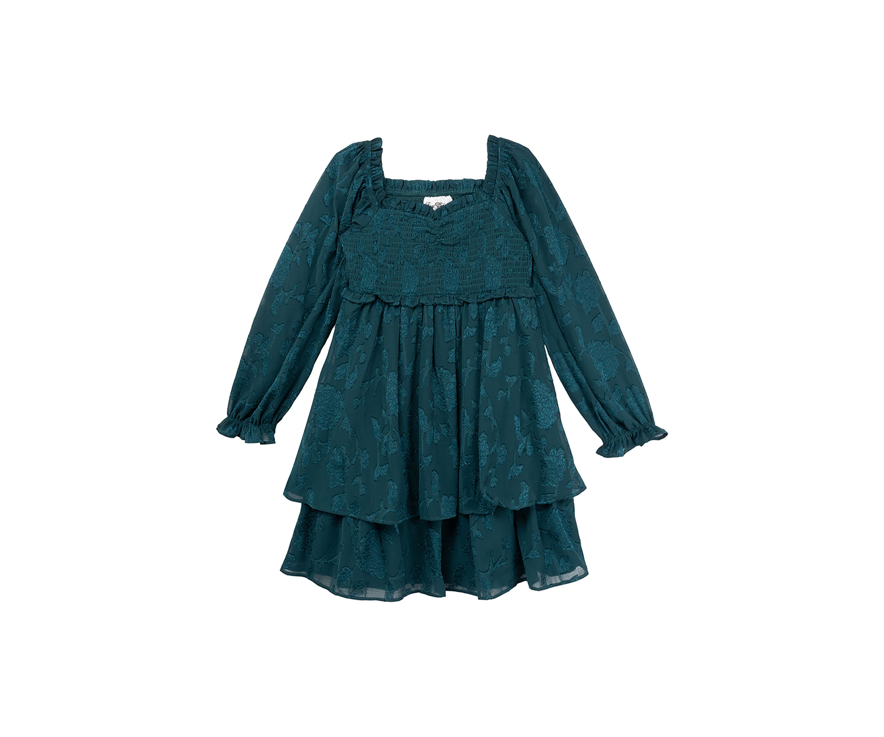 Girls 7-16 Textured Burnout Chiffon Dress