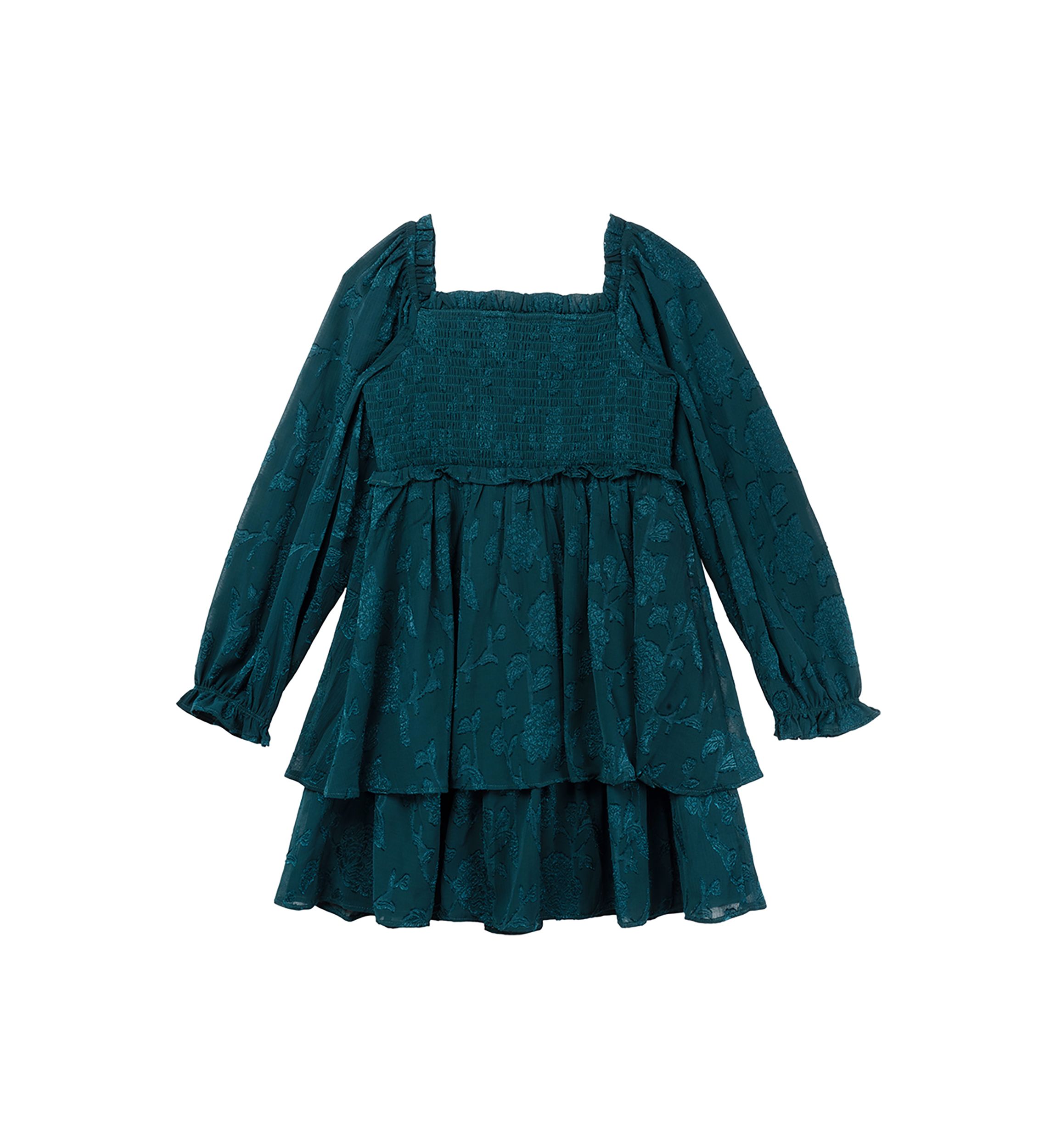 Girls 7-16 Textured Burnout Chiffon Dress