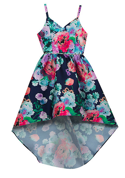 Rare Editions Girls 7-16 Floral Belted High Low