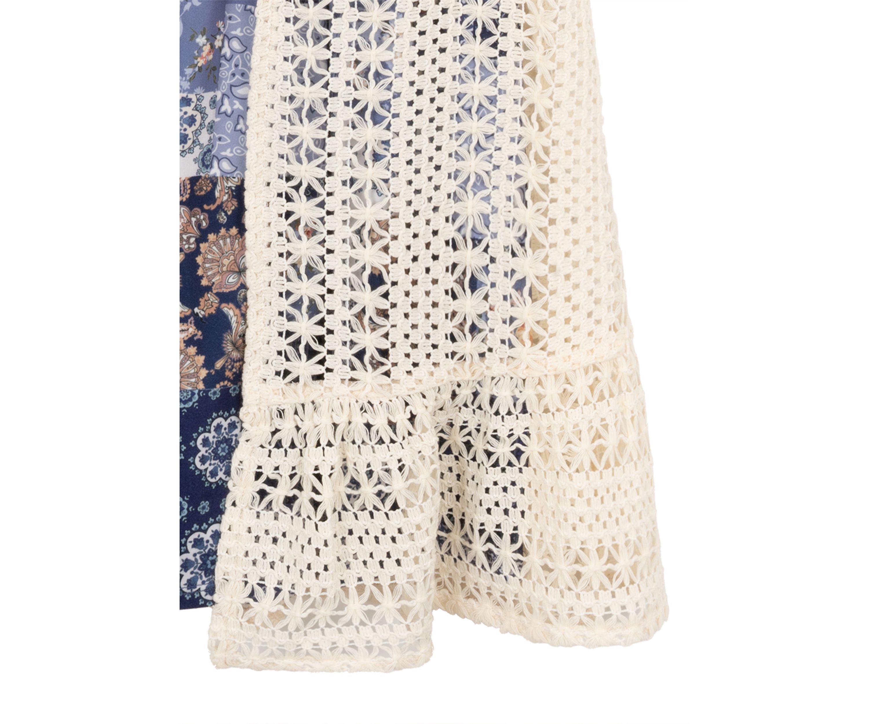 Girls 7-16 Cardigan and Patchwork Dress Set 