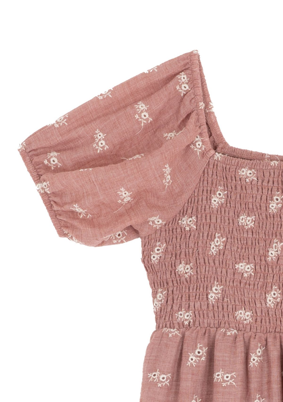 Girls 7-16 Short Puff Sleeve Printed Tiered Maxi Dress