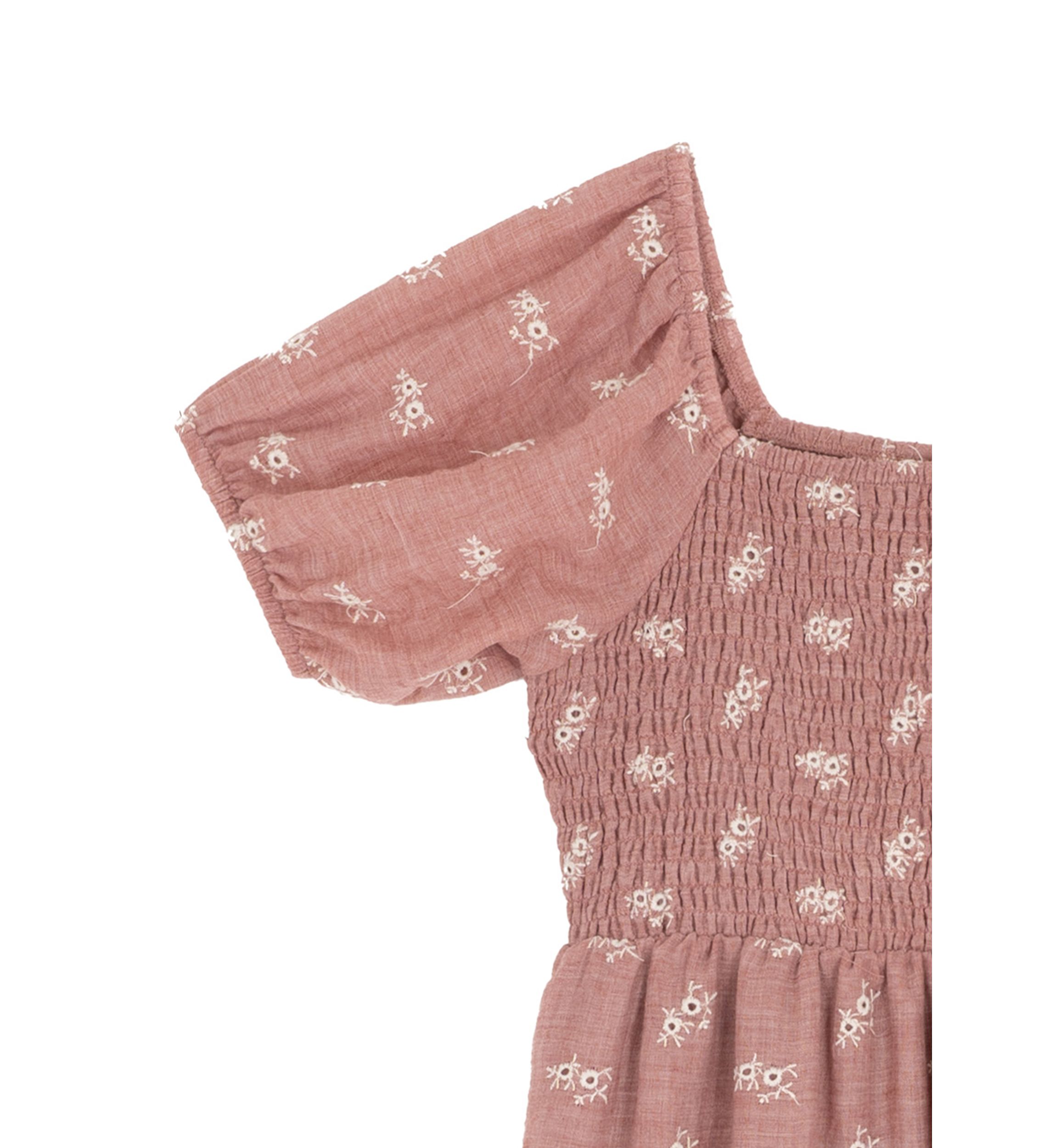 Girls 7-16 Short Puff Sleeve Printed Tiered Maxi Dress