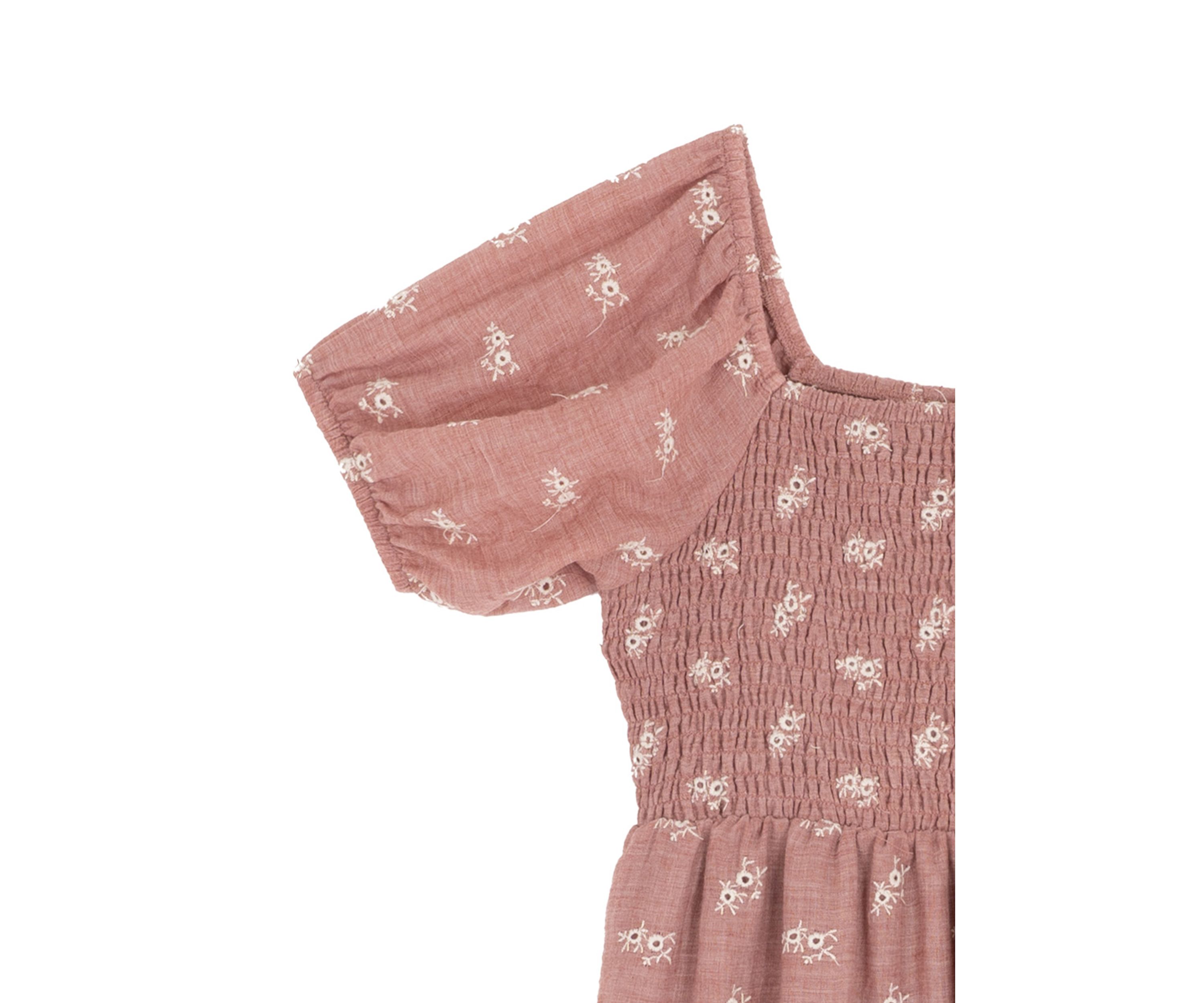 Girls 7-16 Short Puff Sleeve Printed Tiered Maxi Dress
