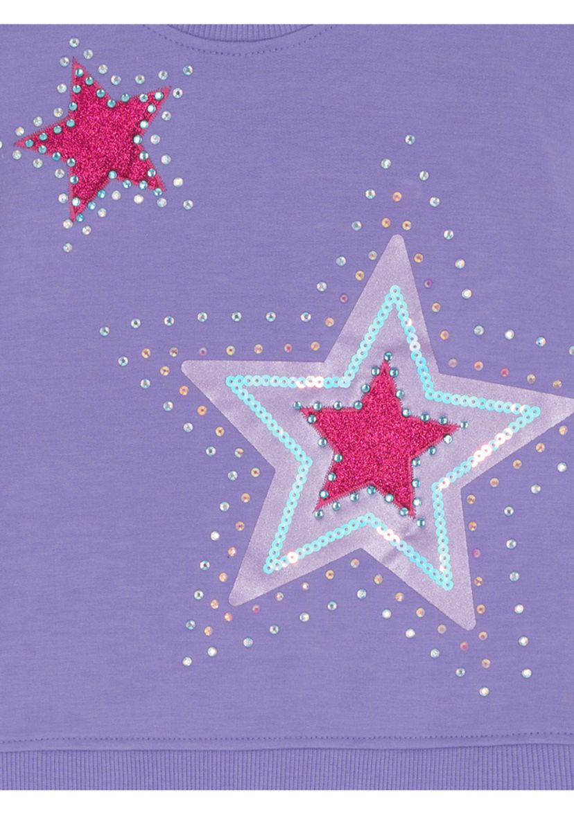 Girls 7-16 Sequin Star Top and Flare Pants Set