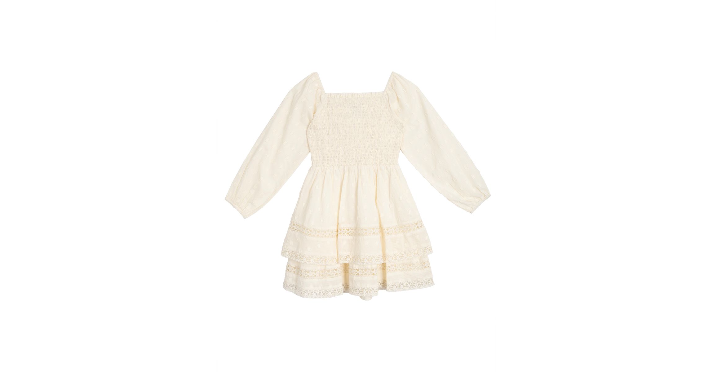 Girls 7-16 Tiered Clip Dot Dress