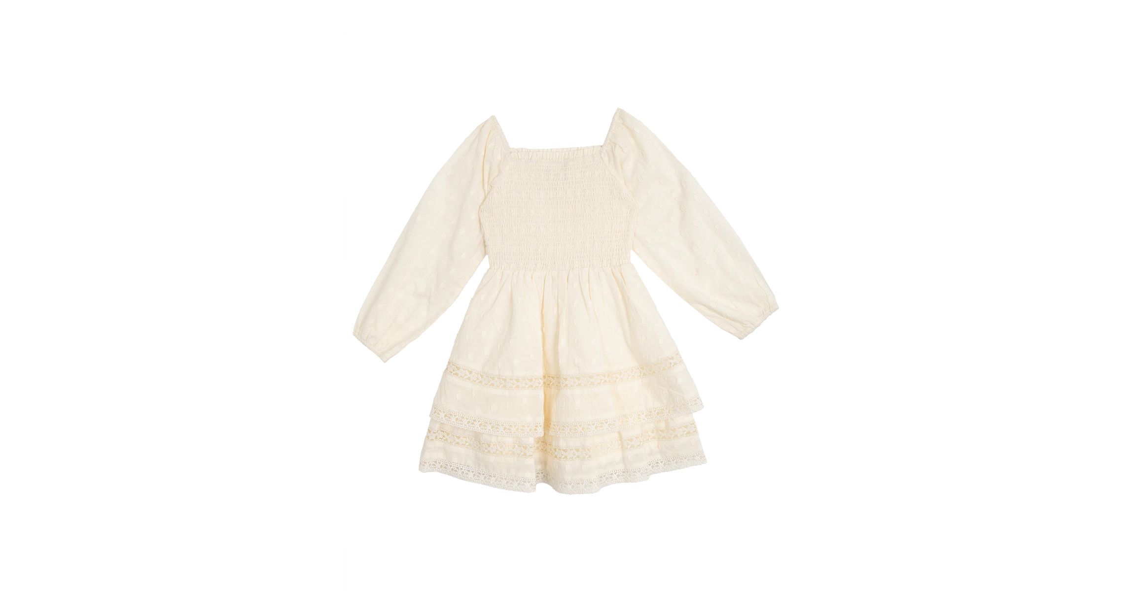Girls 7-16 Tiered Clip Dot Dress