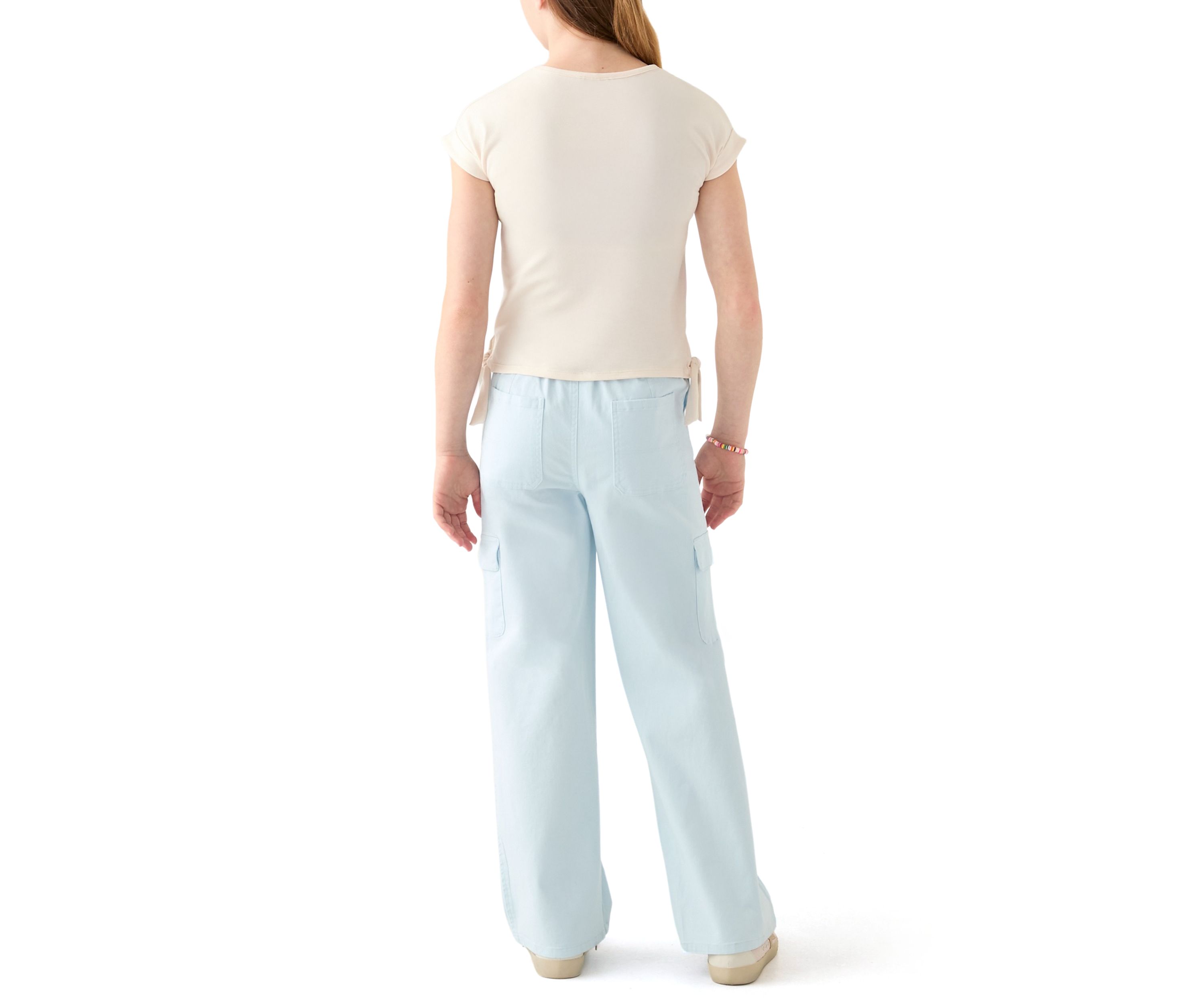 Girls 7-16 Happy Sun Graphic T-Shirt and Cargo Pants Set