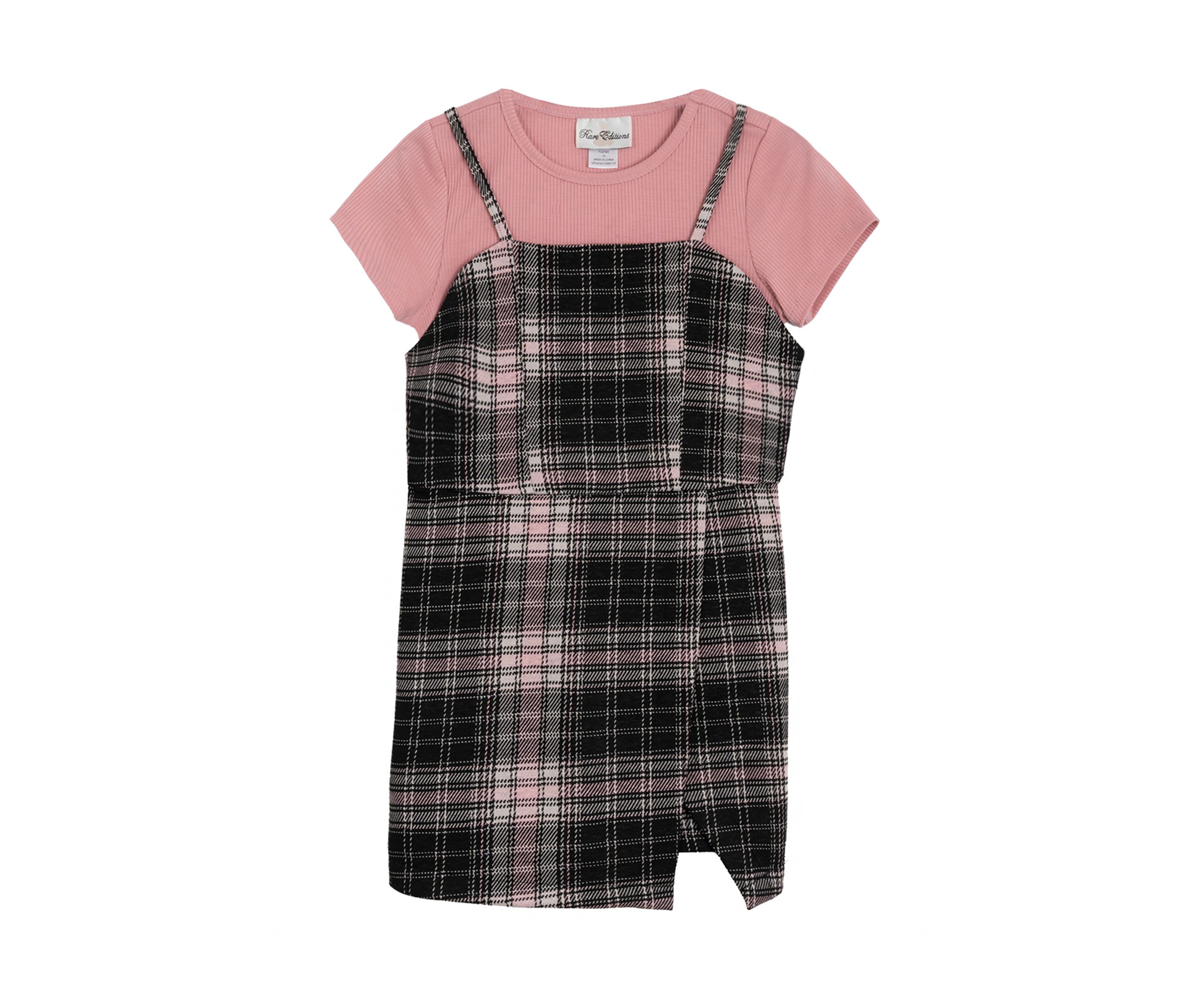 Girls 7-16 Printed Jumper Dress
