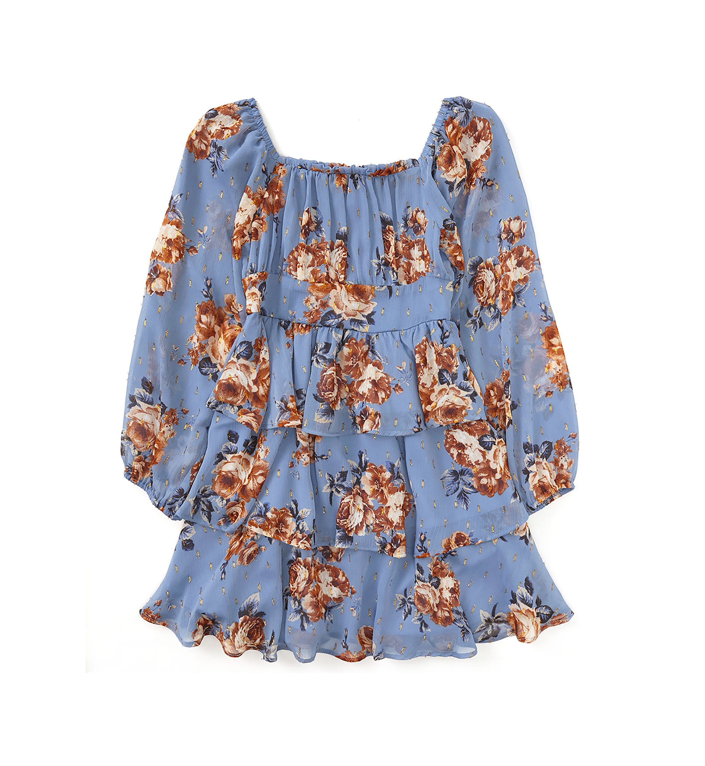 Girls 7-16 Floral Printed Blouse