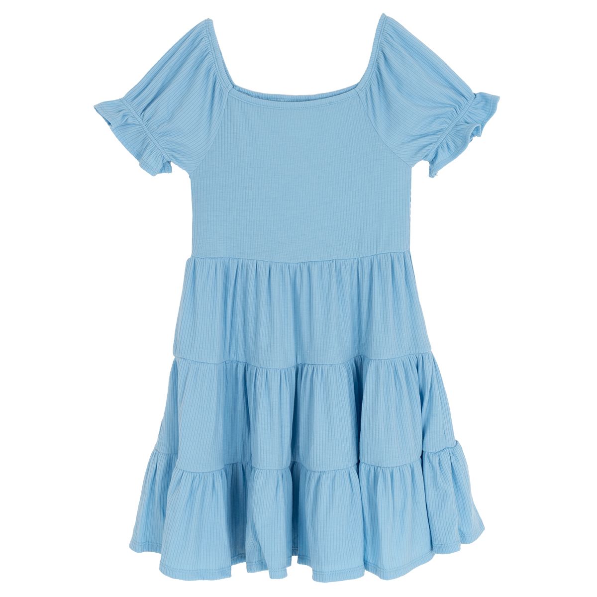 Girls 7-16 Square Neck Rib Dress