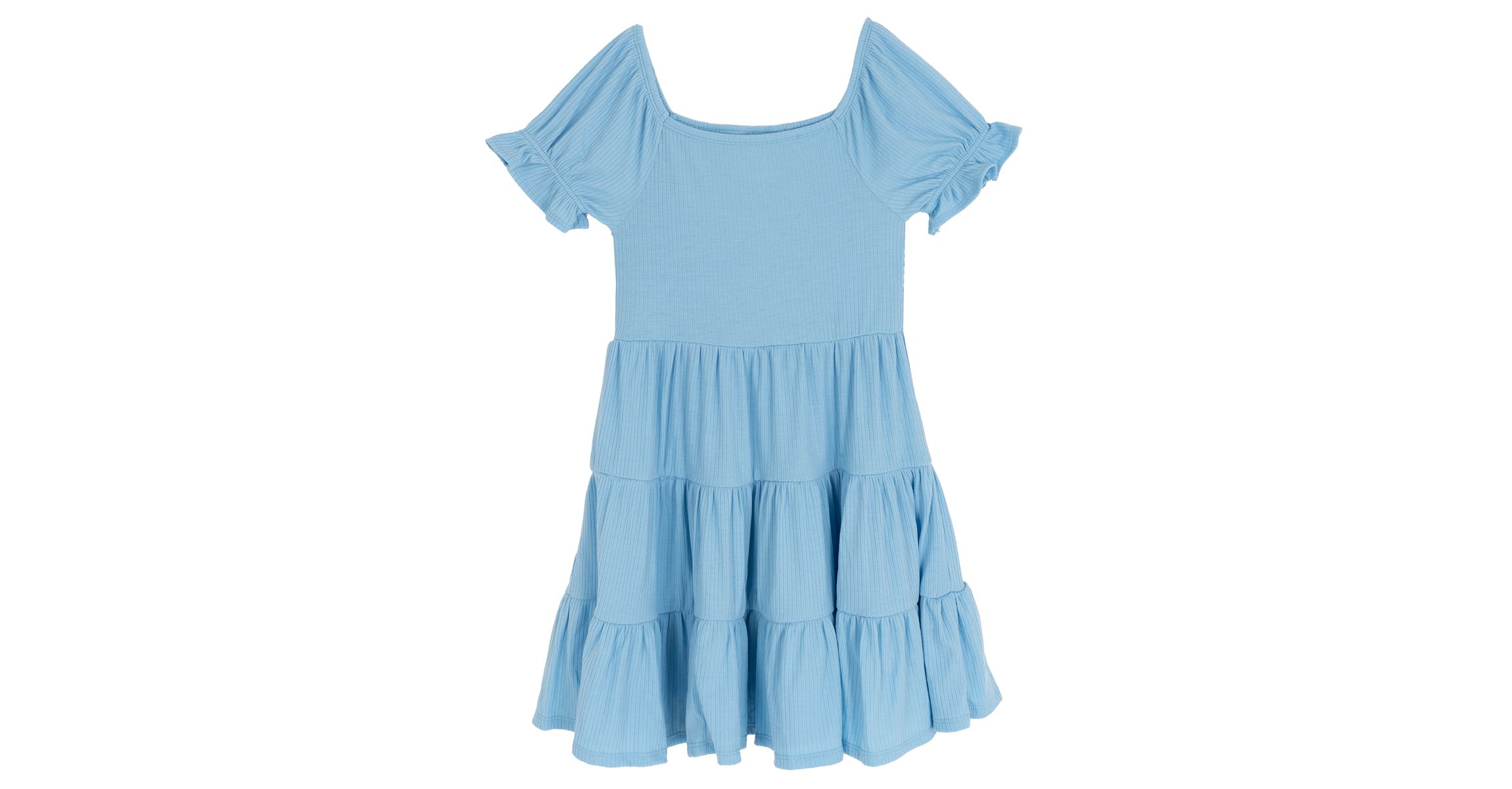 Girls 7-16 Square Neck Rib Dress