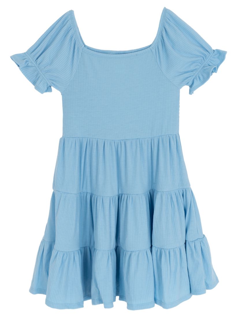 Girls 7-16 Square Neck Rib Dress