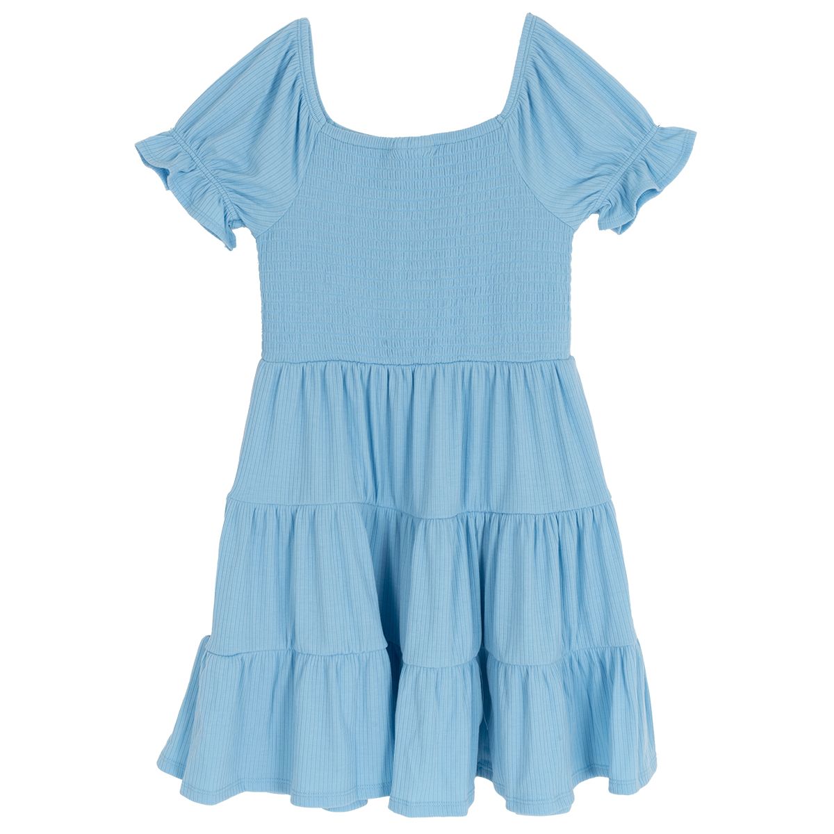Girls 7-16 Square Neck Rib Dress