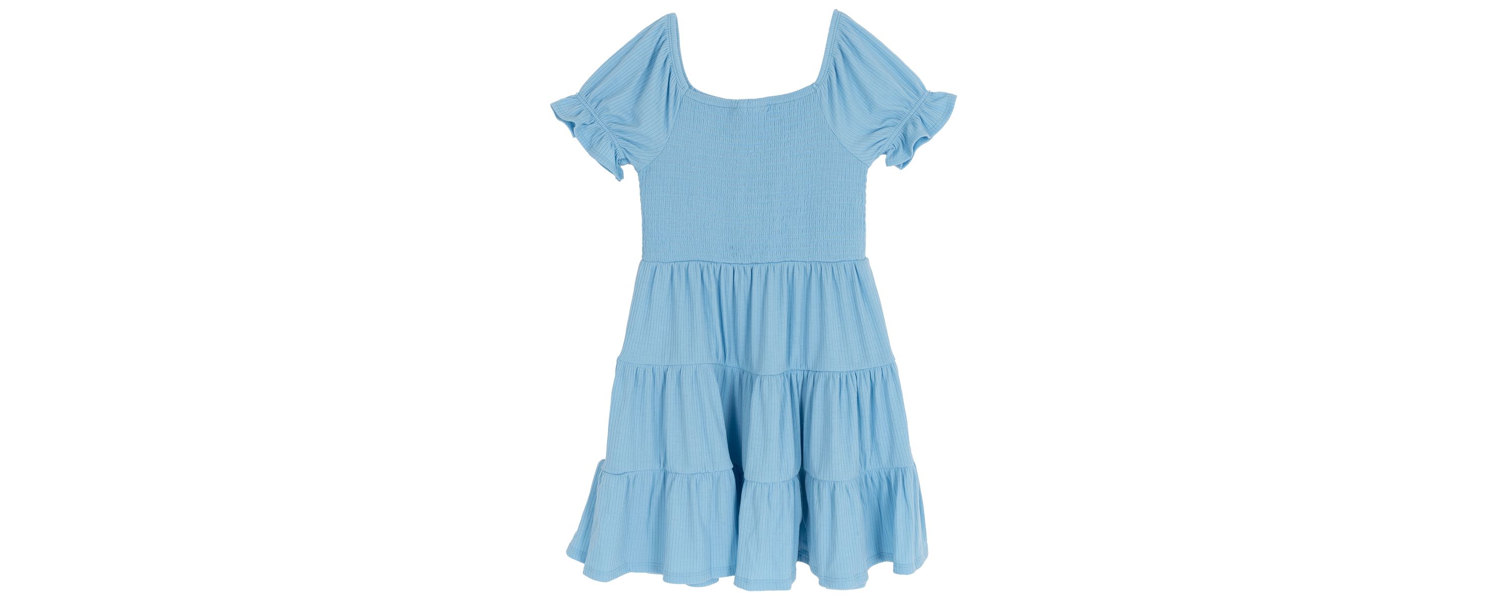 Girls 7-16 Square Neck Rib Dress