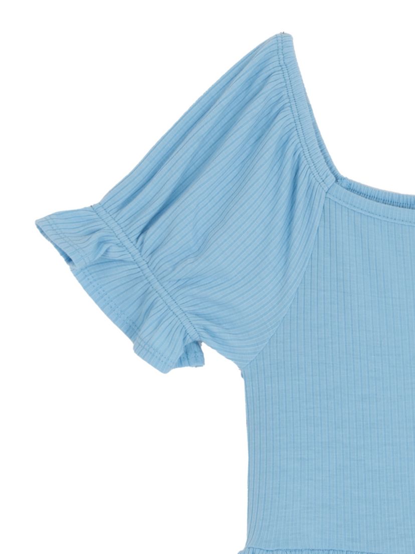 Girls 7-16 Square Neck Rib Dress