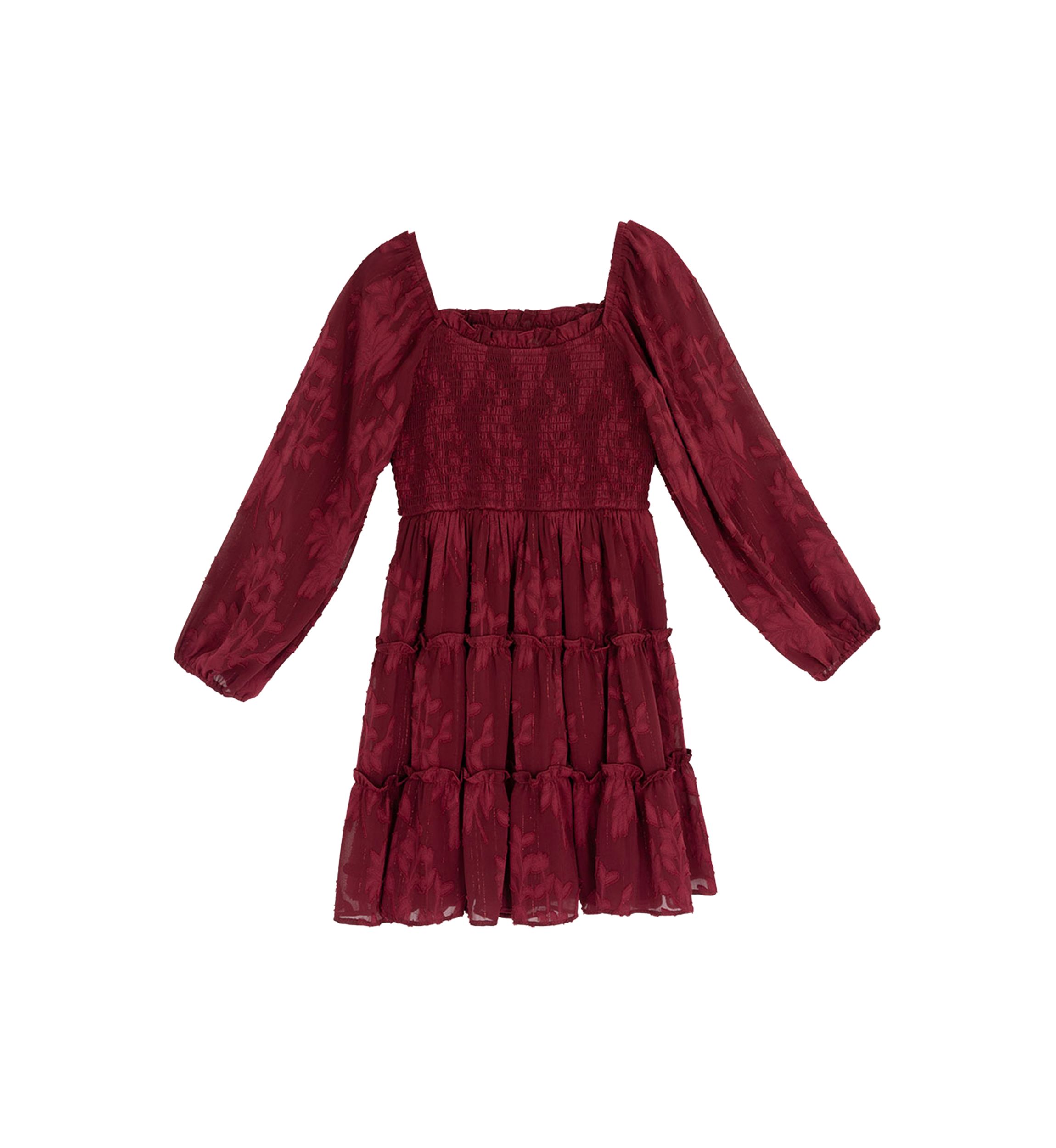 Girls 7-16 Burnout Chiffon Dress