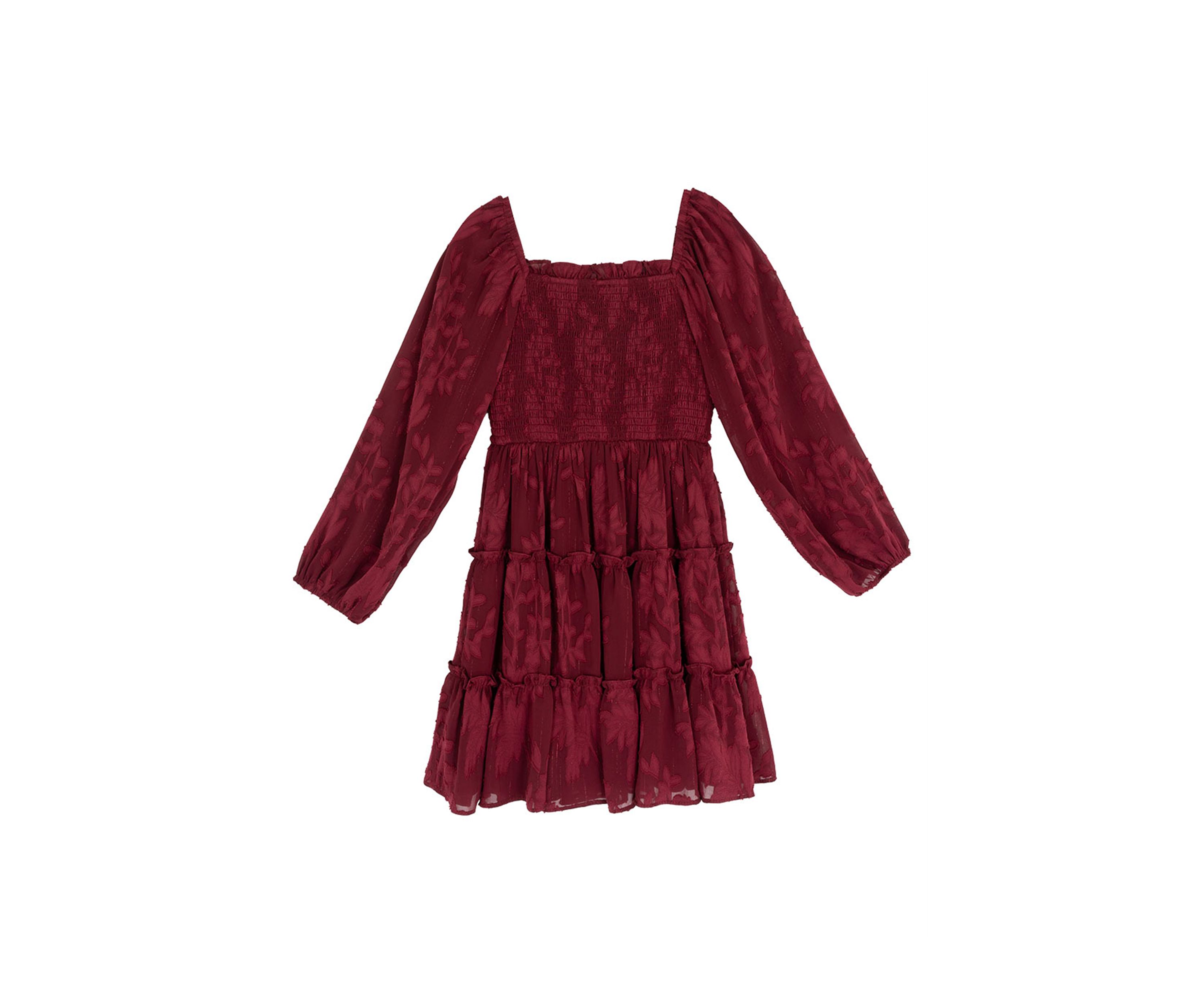 Girls 7-16 Burnout Chiffon Dress