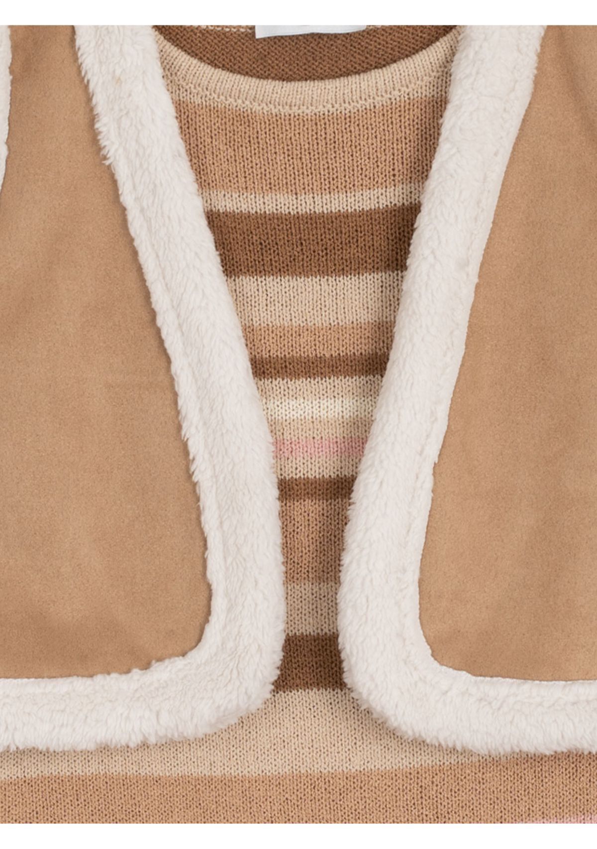 Girls 7-16 Striped Sweater Dress and Vest Set 