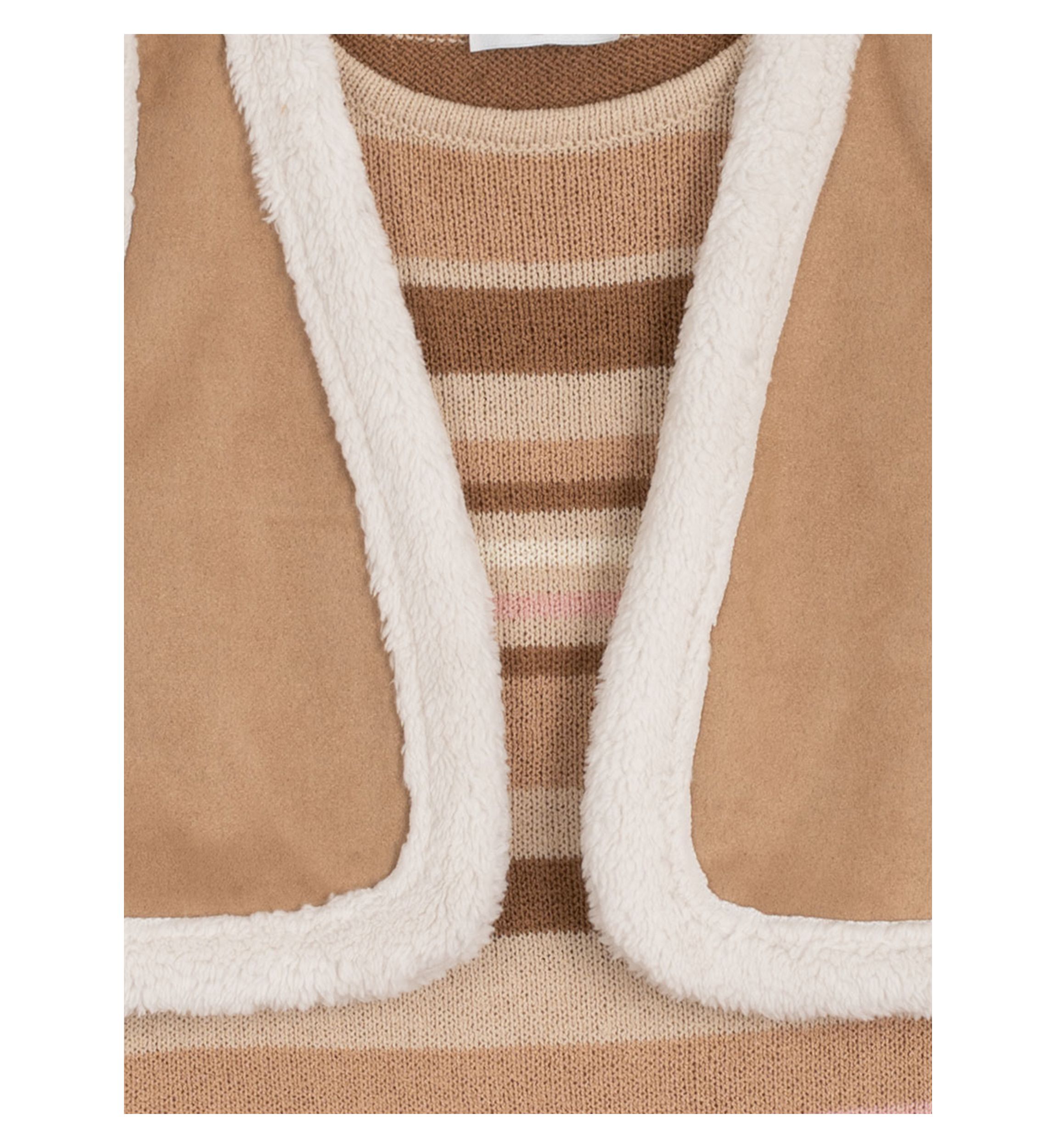 Girls 7-16 Striped Sweater Dress and Vest Set 