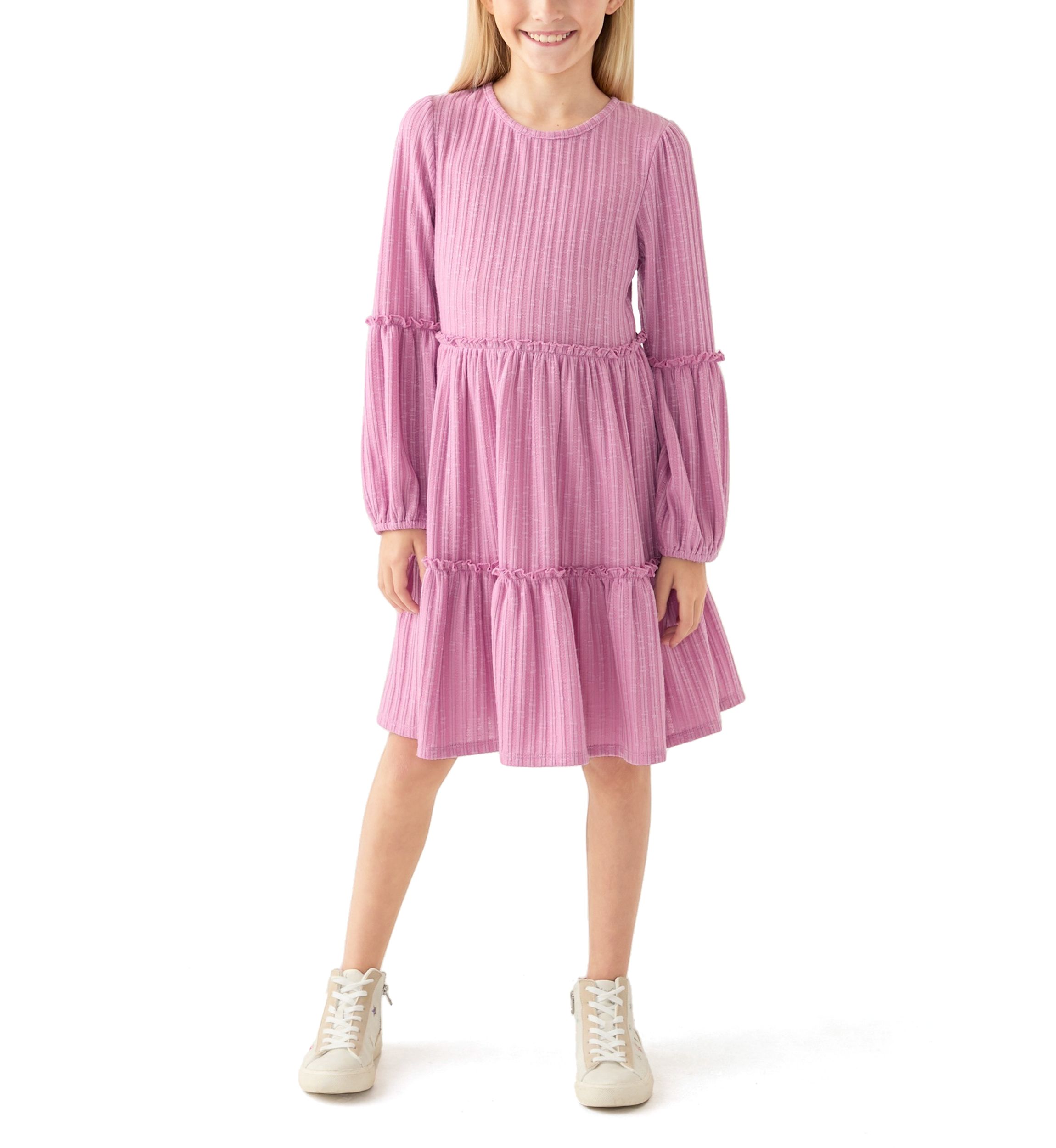 Girls 7-16 Smocked Clip Dot Dress