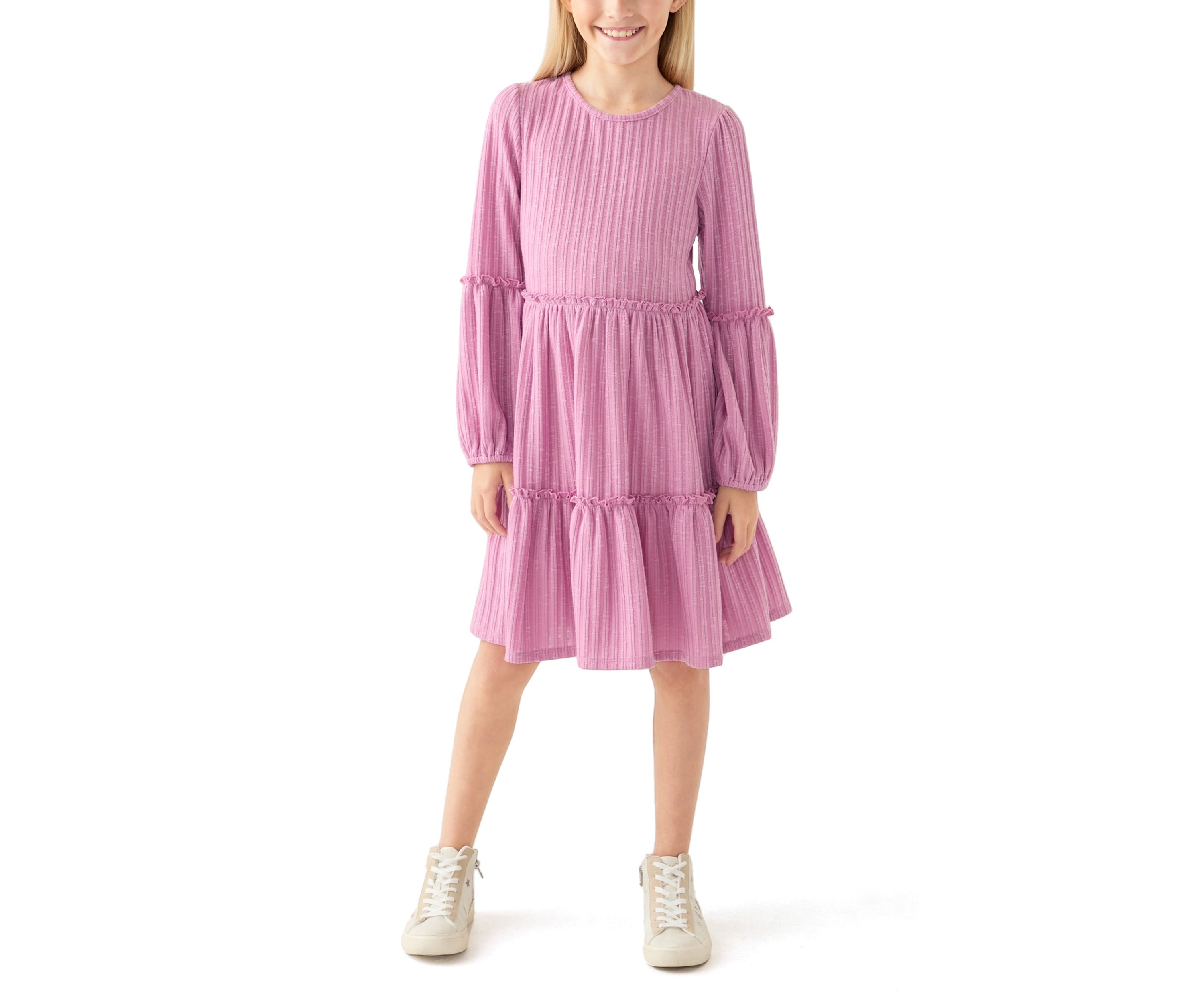 Girls 7-16 Smocked Clip Dot Dress