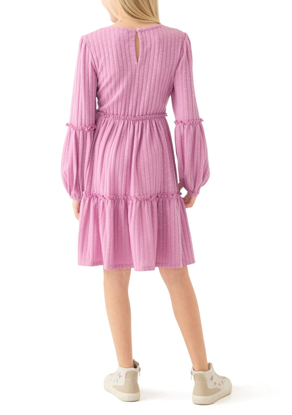Girls 7-16 Smocked Clip Dot Dress