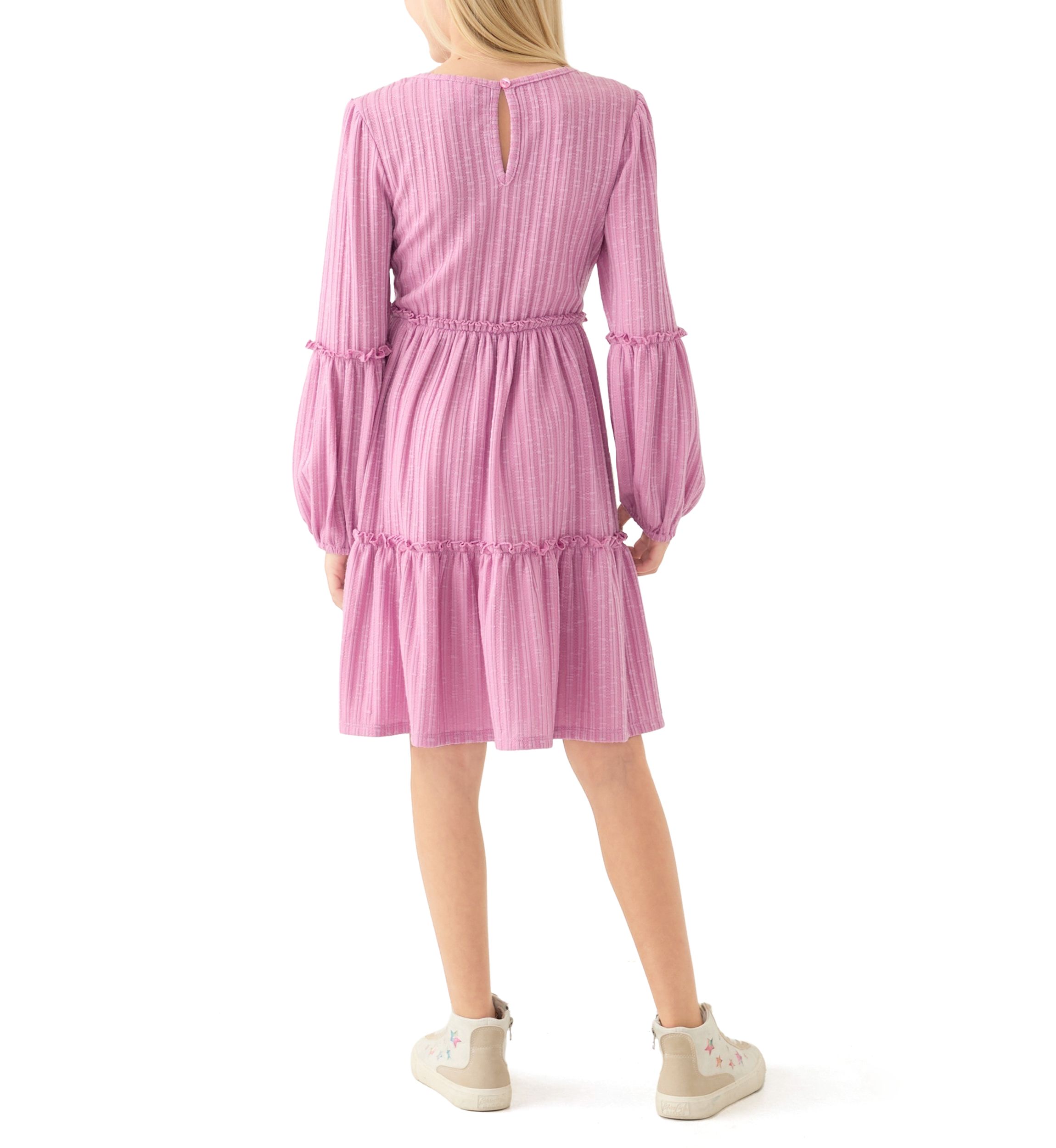 Girls 7-16 Smocked Clip Dot Dress