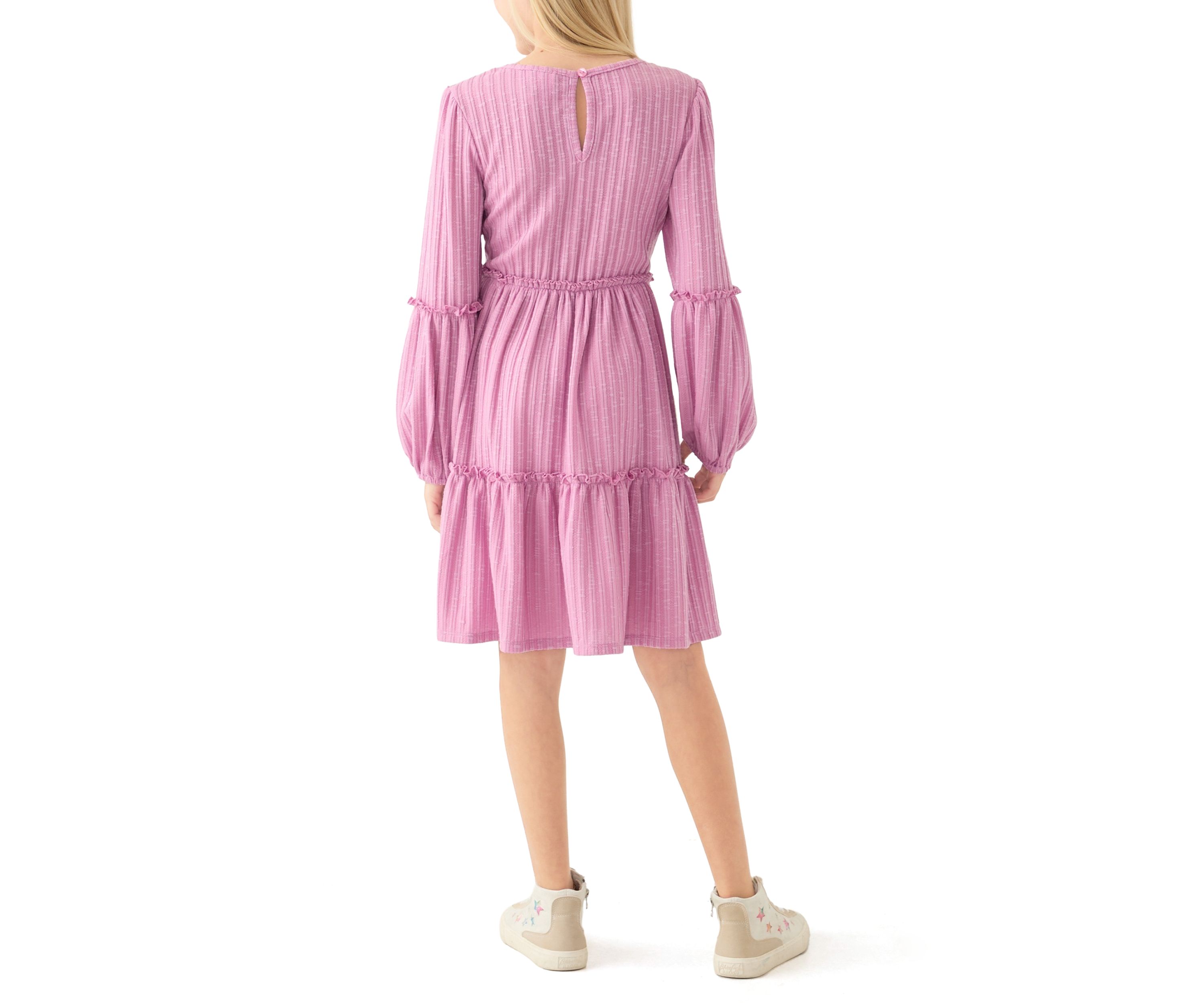 Girls 7-16 Smocked Clip Dot Dress