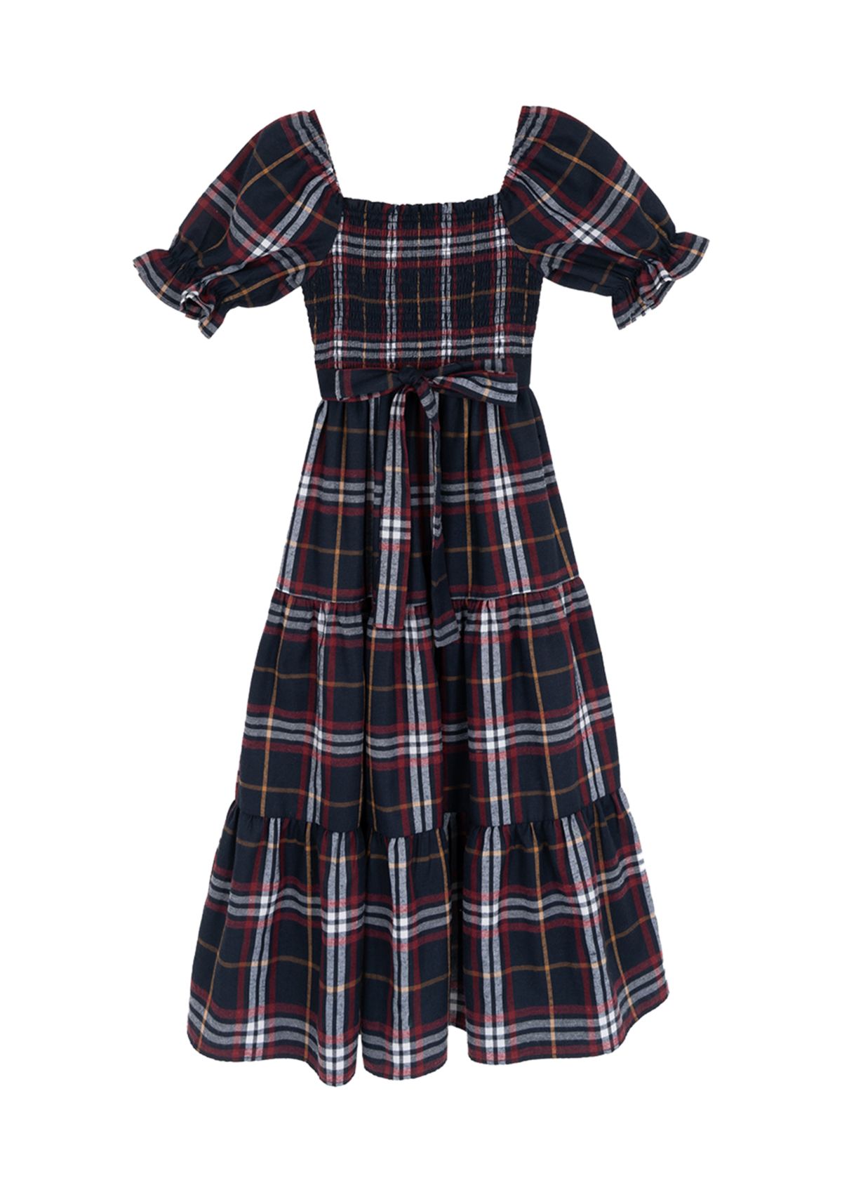 Girls 7-16 Plaid Woven Maxi Dress