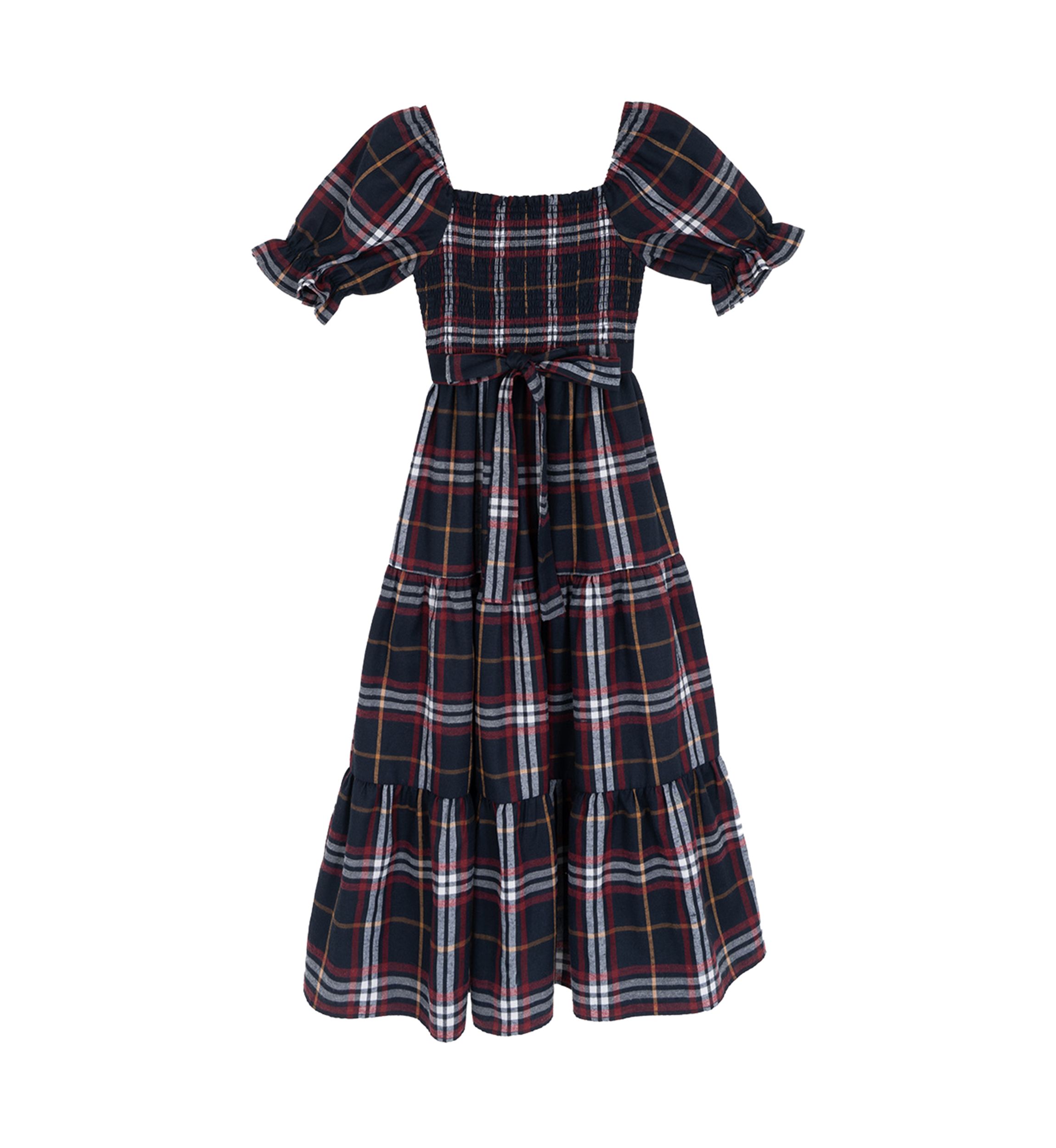 Girls 7-16 Plaid Woven Maxi Dress