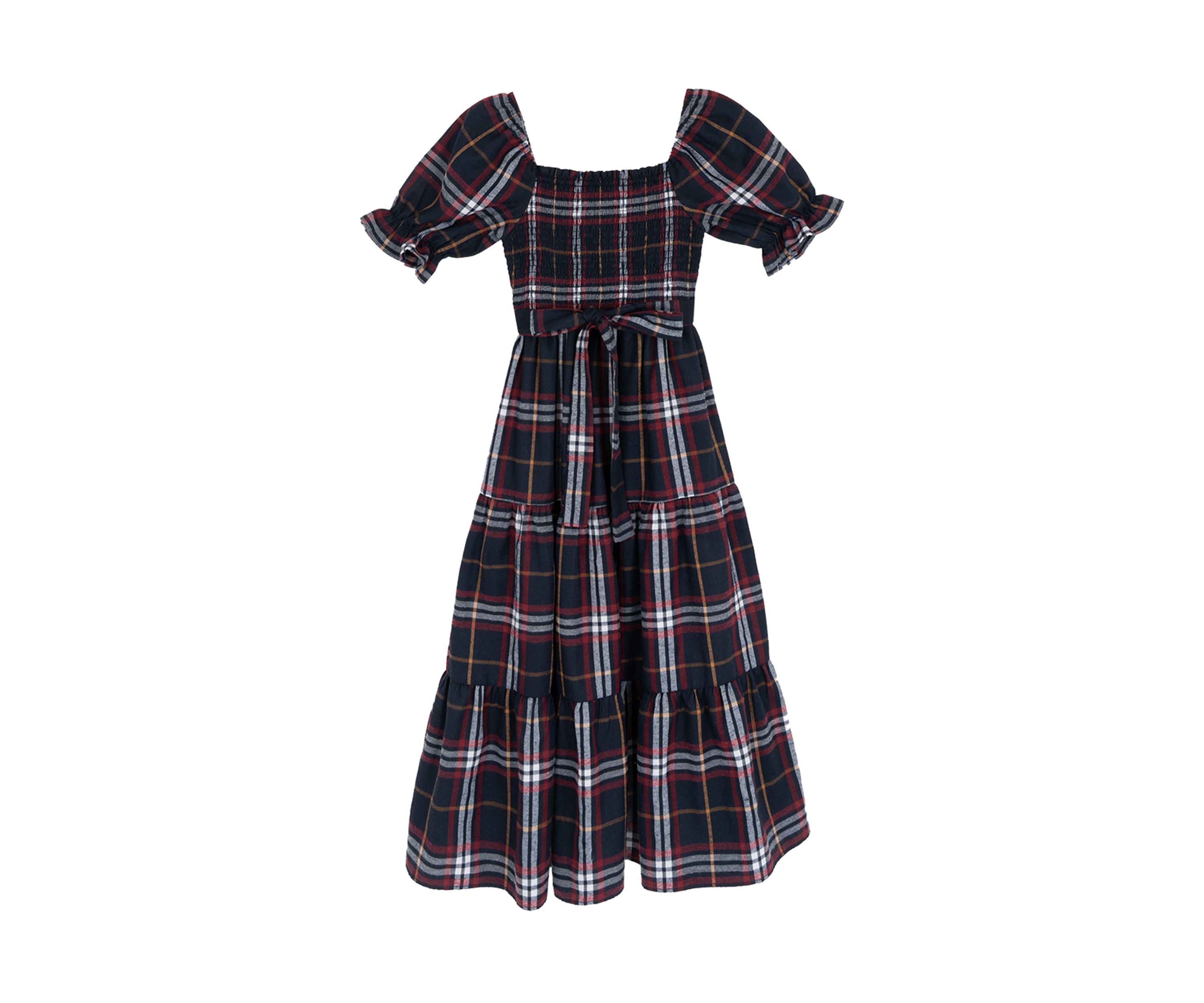 Girls 7-16 Plaid Woven Maxi Dress