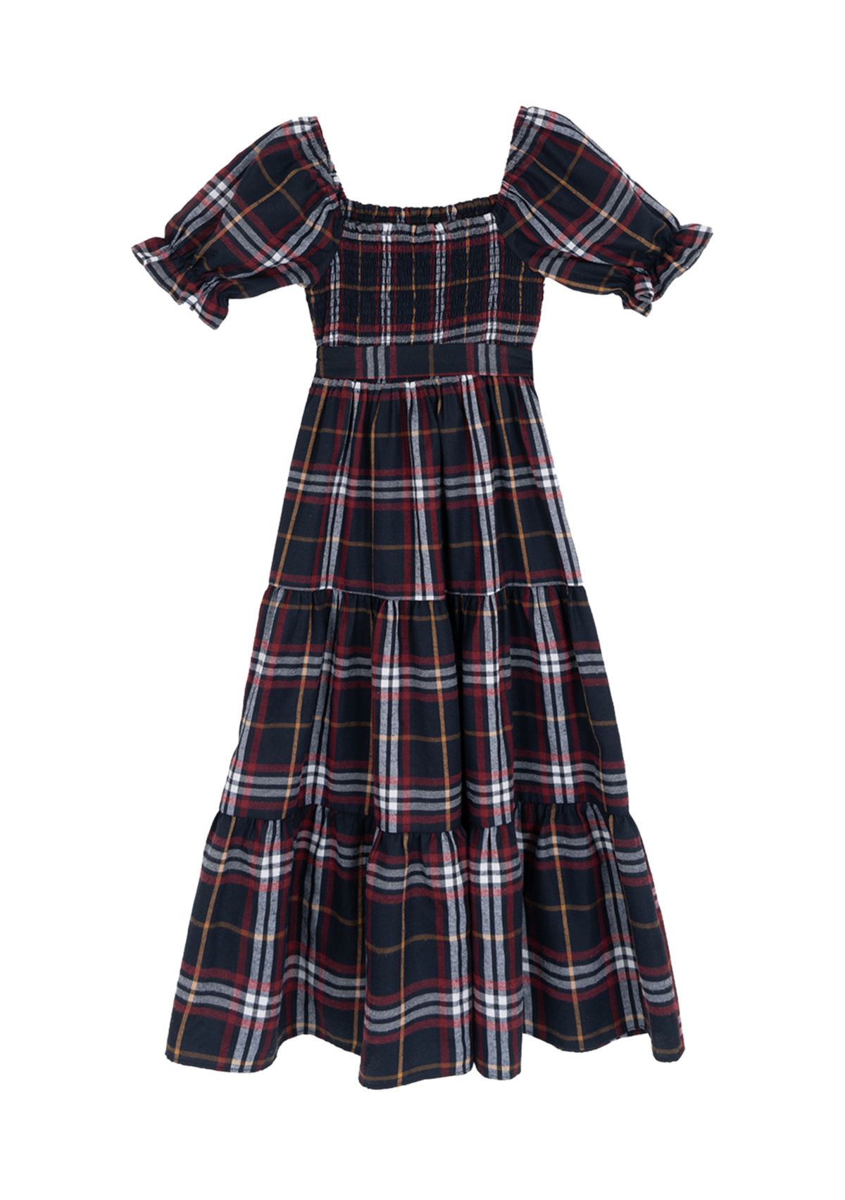 Girls 7-16 Plaid Woven Maxi Dress