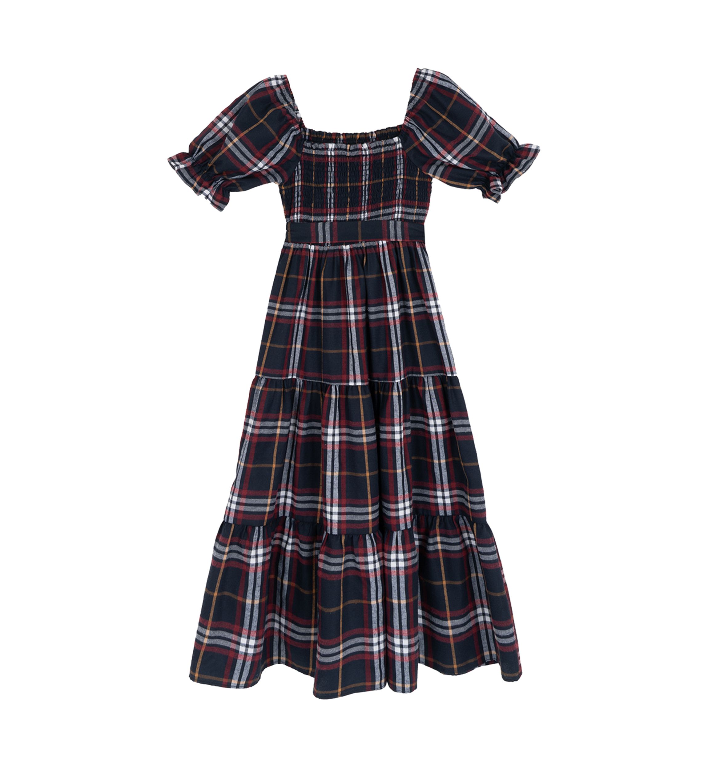 Girls 7-16 Plaid Woven Maxi Dress