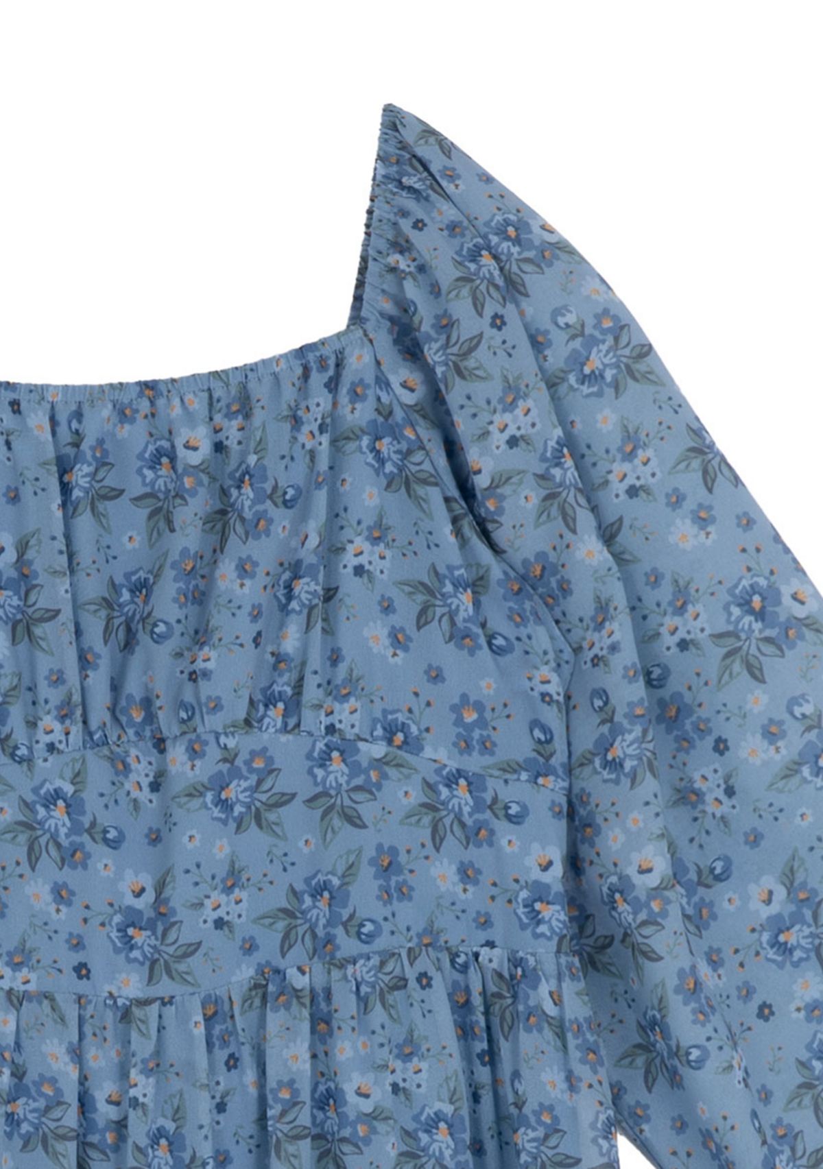 Girls 7-16 Long Balloon Sleeve Floral Maxi Dress