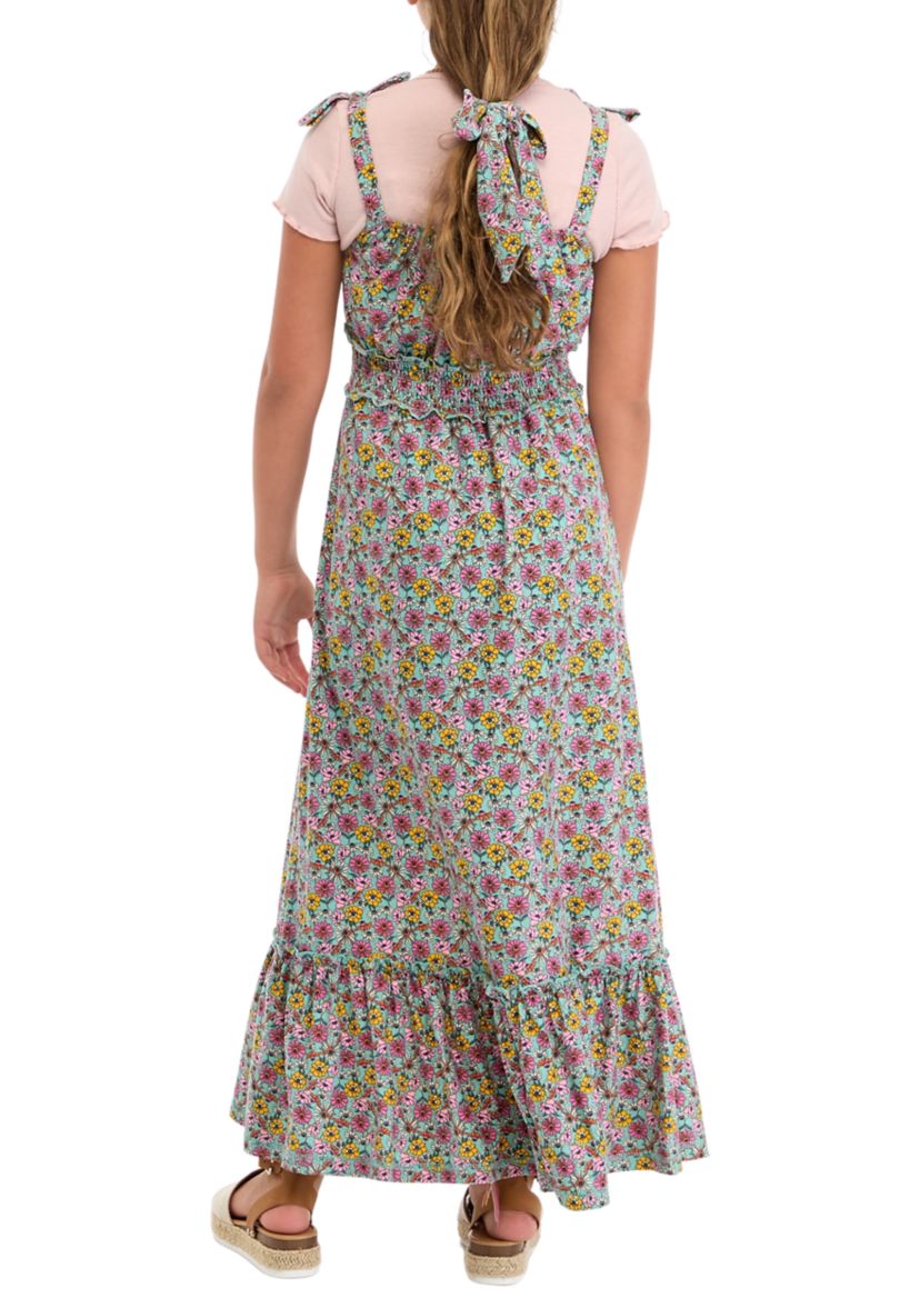 Girls 7-16 Floral Printed Walk Through Romper