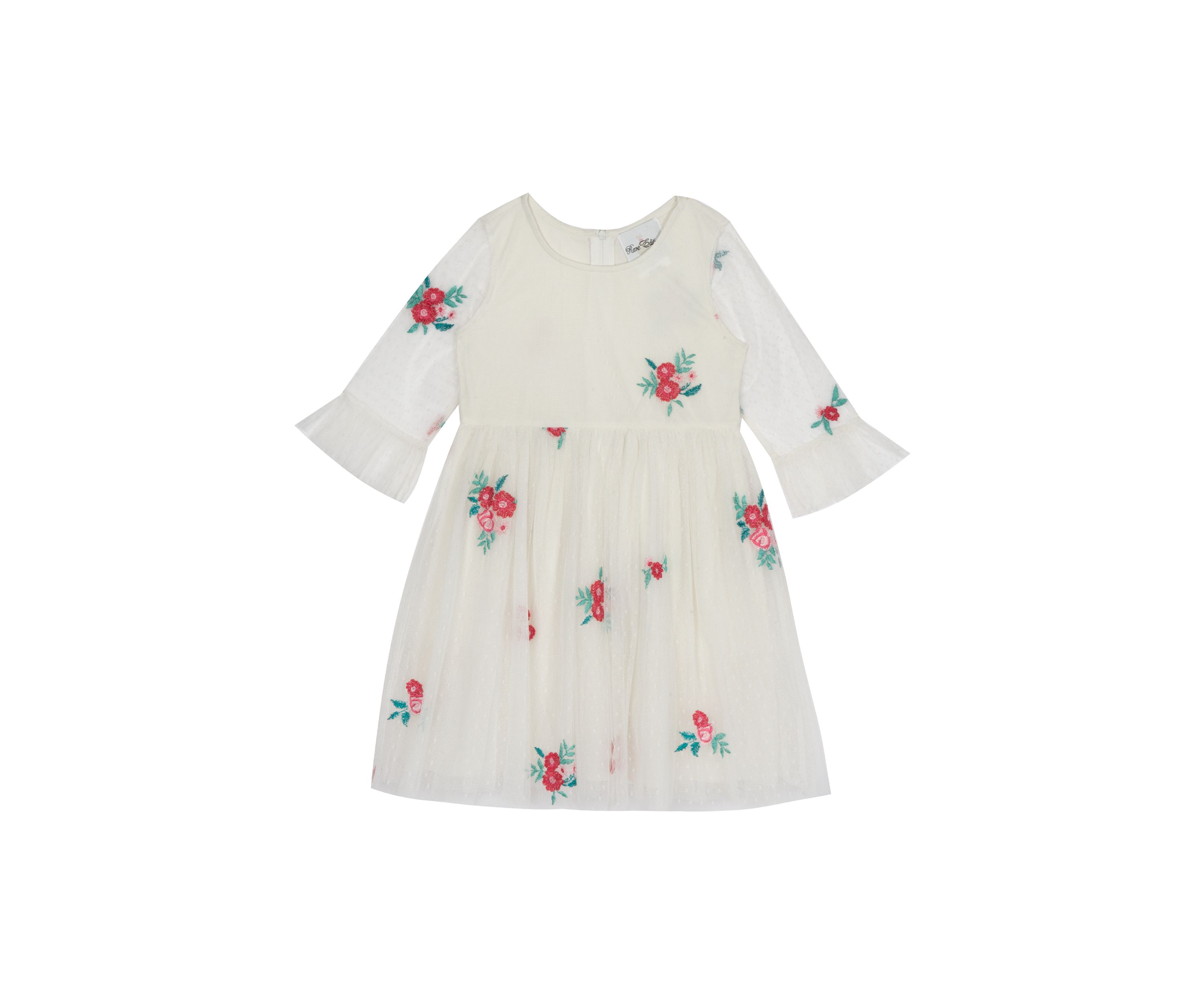 Girls 4-6x Denim Vest with Embroidered Dress 