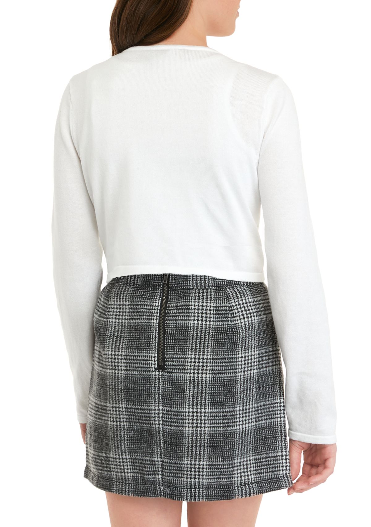 Girls 7-16 Bolero Sweater with Pearl Neckline