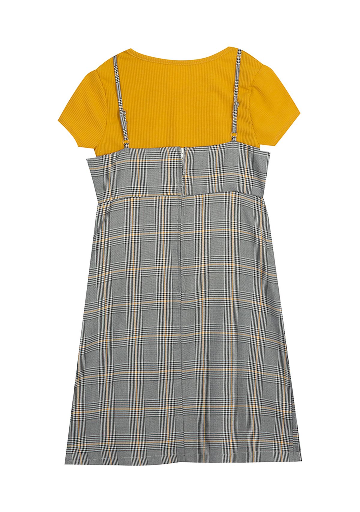 Girls 7-16 Plaid Jumper Dress Set