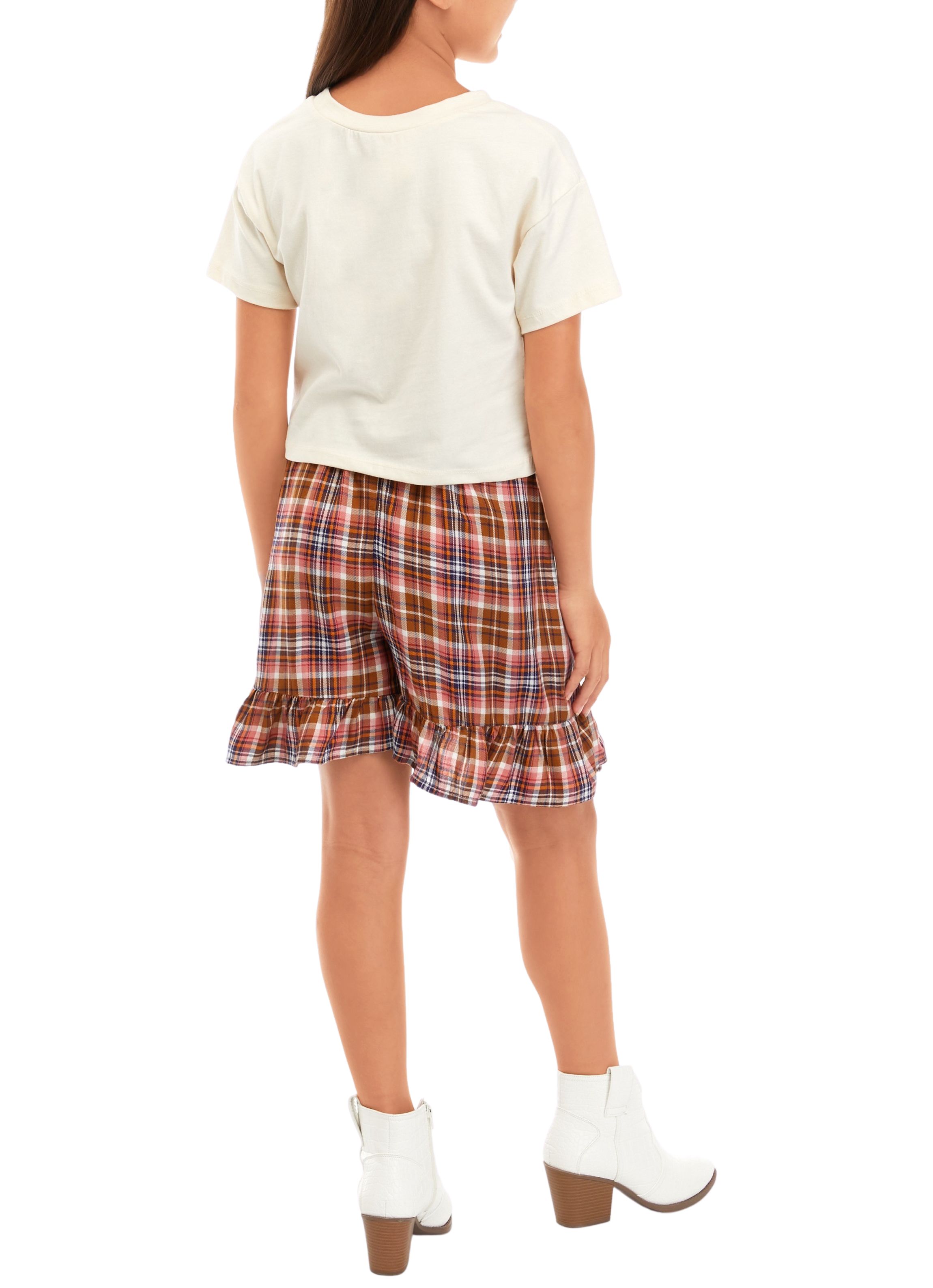 Girls 7-16 Graphic T-Shirt and Skirt Set
