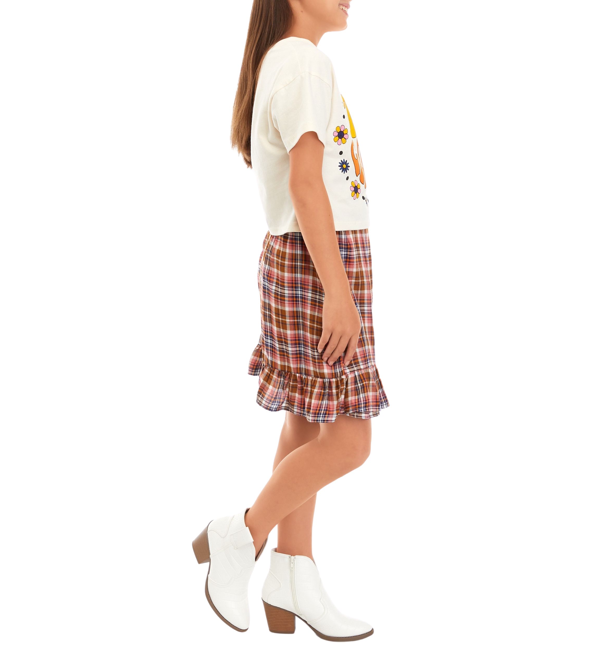 Girls 7-16 Graphic T-Shirt and Skirt Set