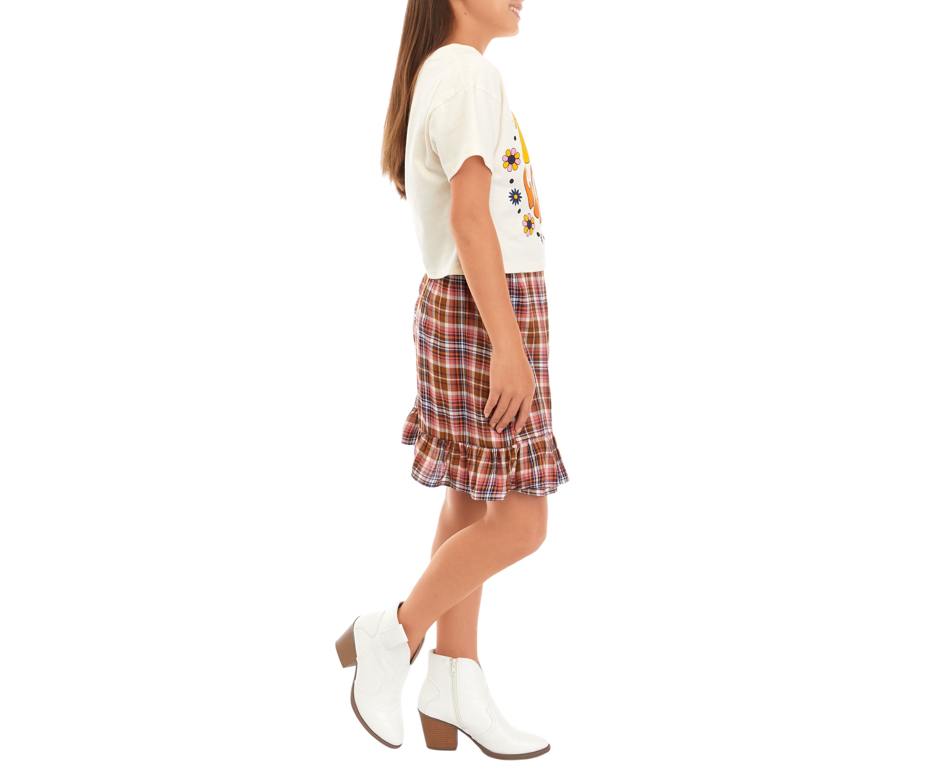 Girls 7-16 Graphic T-Shirt and Skirt Set