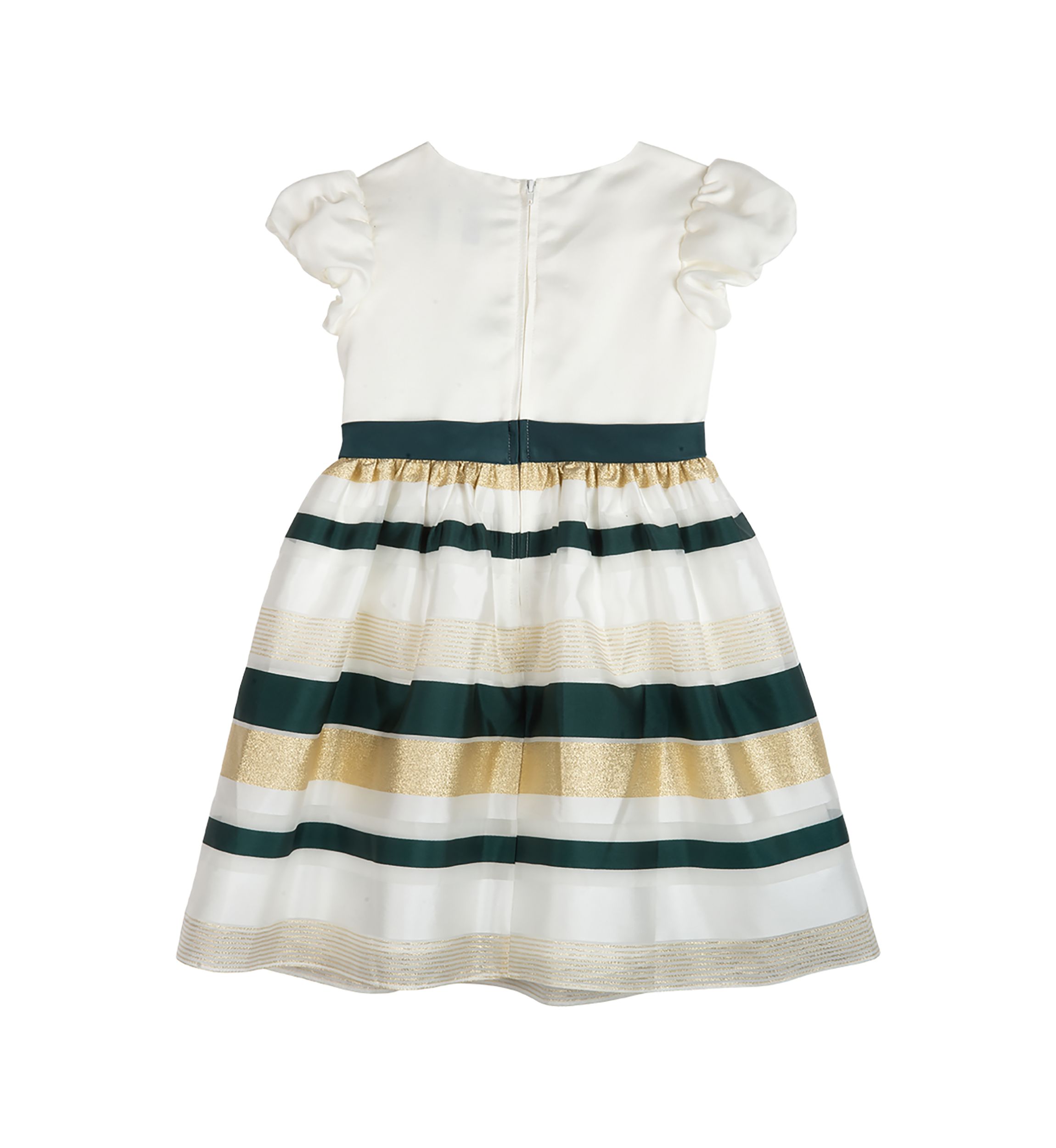 Girls 4-6x Puff Sleeve Striped Dress
