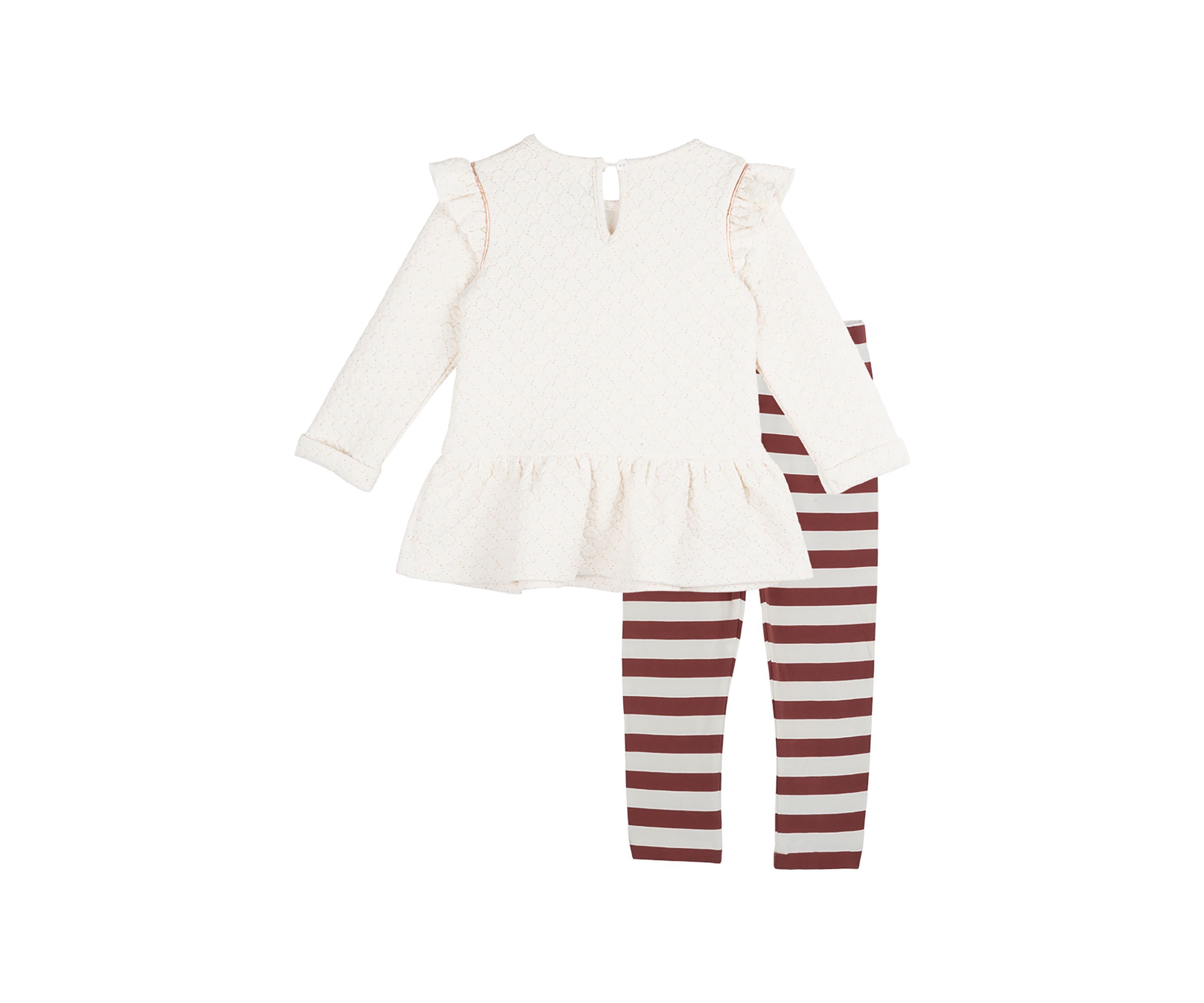 Girls 4-6x Texture Foil Knit Top and Leggings Set